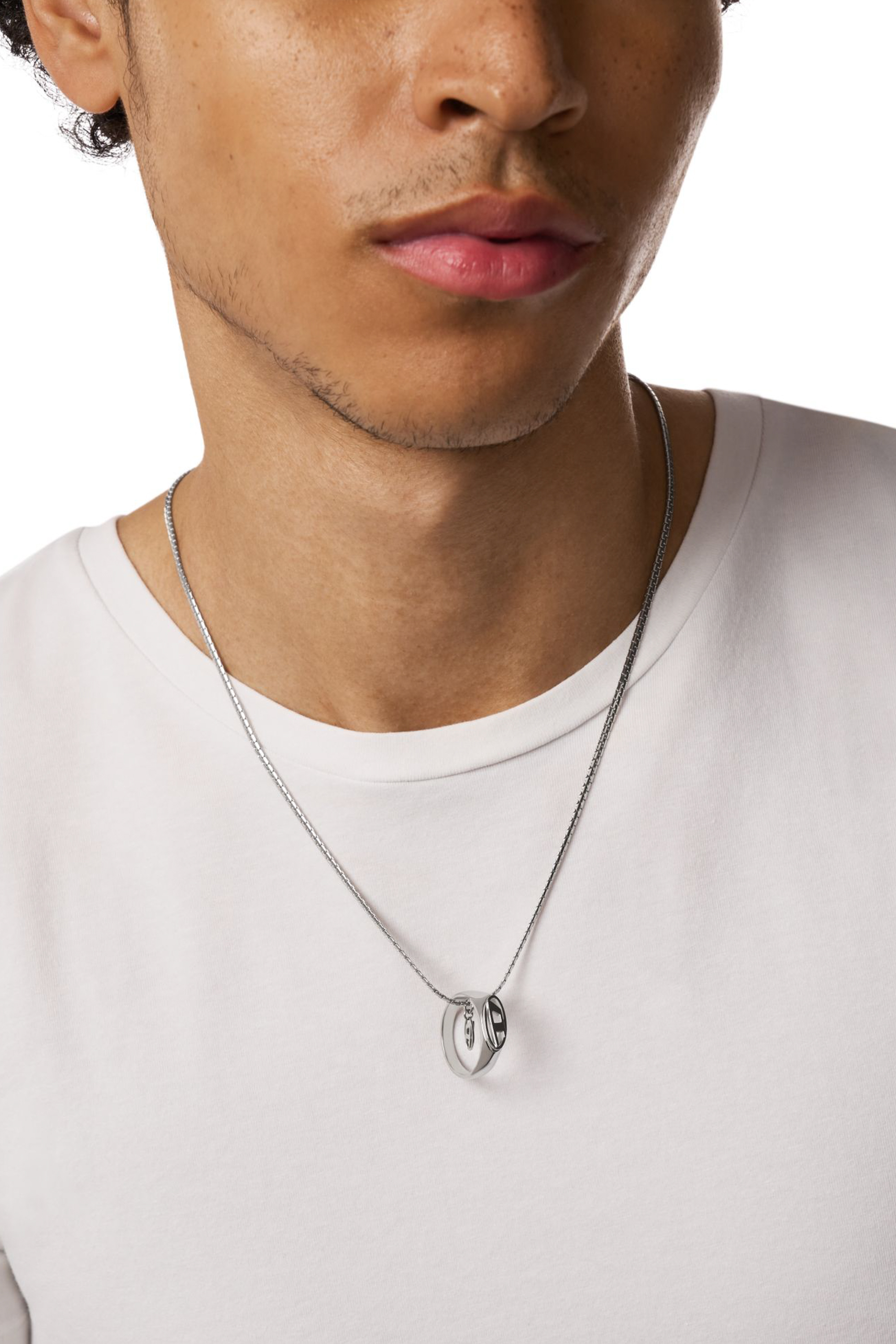 Diesel - DX1644040 JEWELLERY, Collana con ciondolo in acciaio inossidabile Unisex in Argento - 5