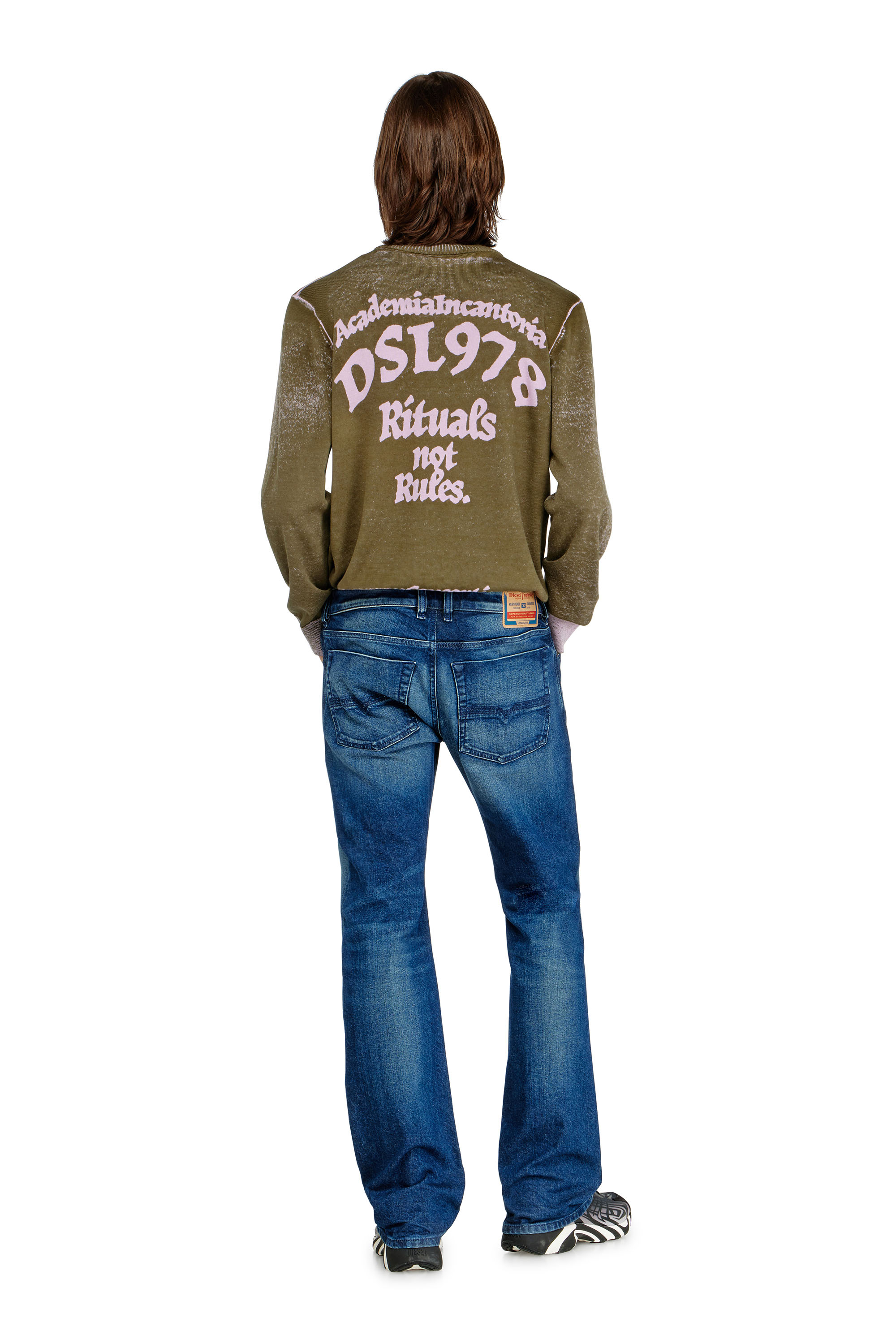 Diesel - Bootcut Jeans 2007 Zatiny 09L51 Homme, Bleu Fonc&eacute; - Image 4