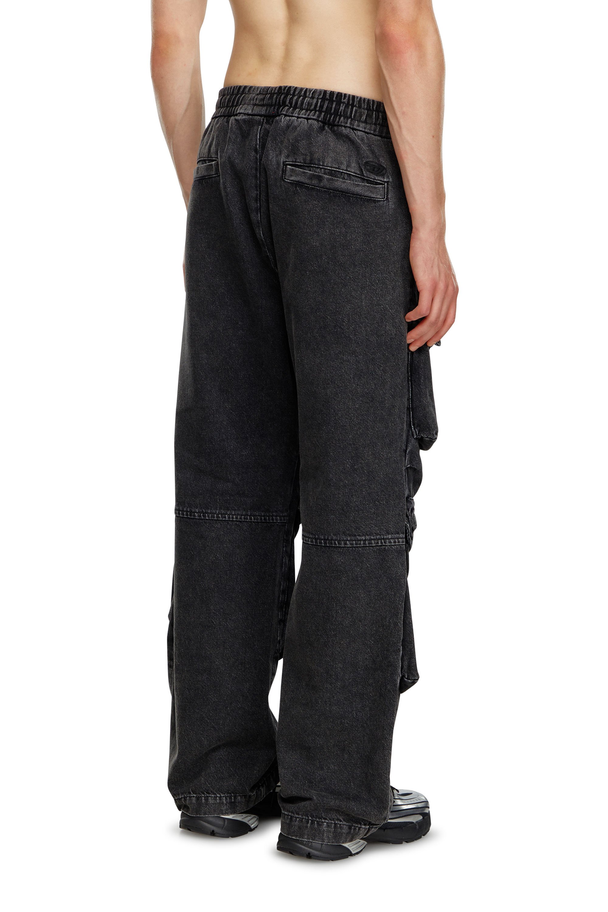 Diesel - Man Straight Jeans D-Baertson 0CBDH, Black/Dark grey - Image 3