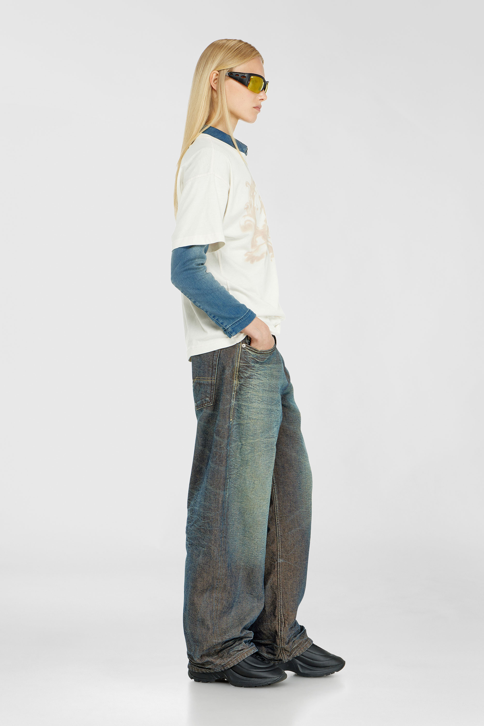 Diesel - Unisex's Relaxed Jeans 1997 D-Enim-M 007EM, Dark Blue - 1