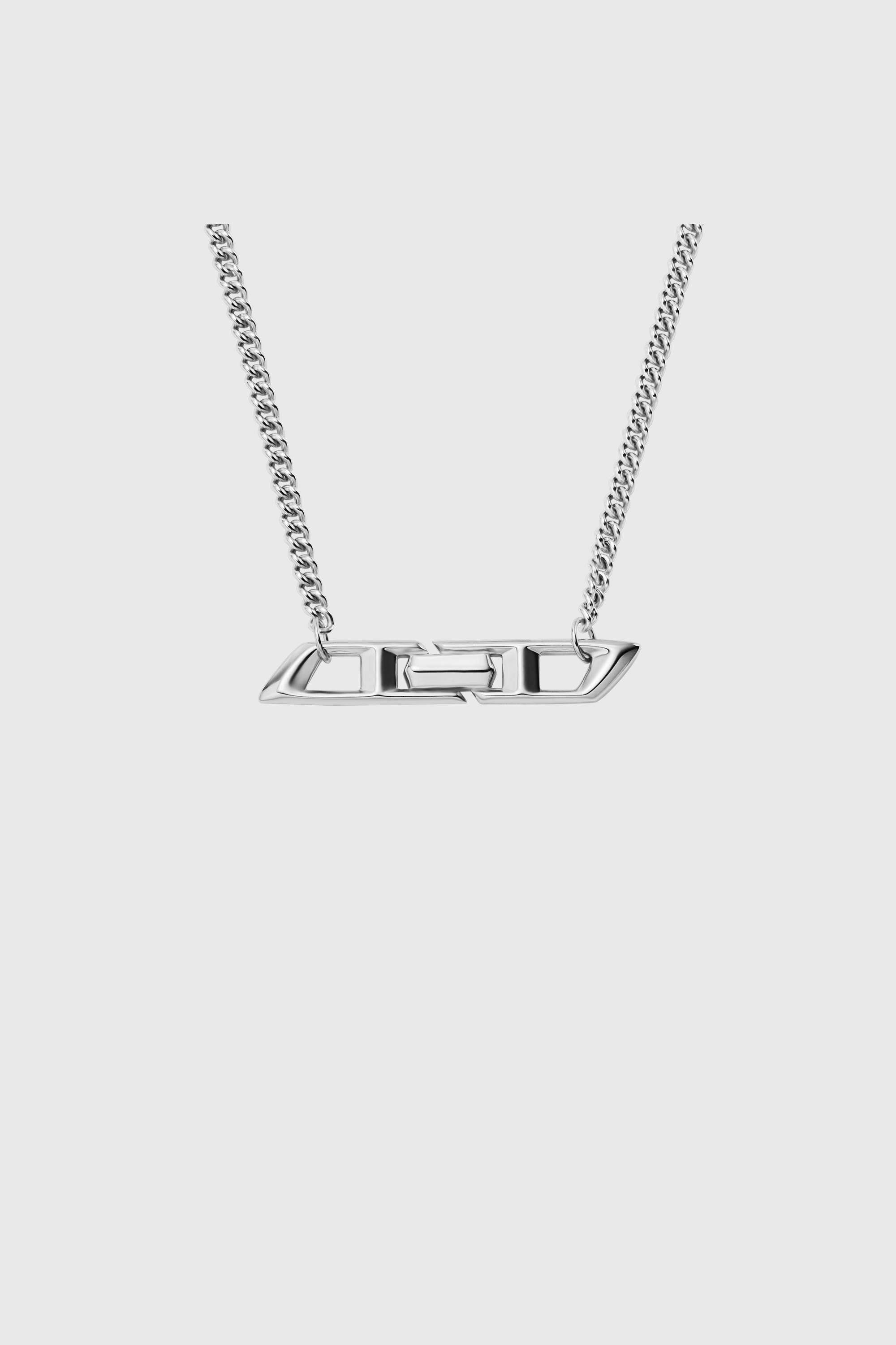 Diesel - DL1351040 STERLING SILVER JEWEL, Unisex's Sterling Silver  D Logo Necklace in Silver - 2
