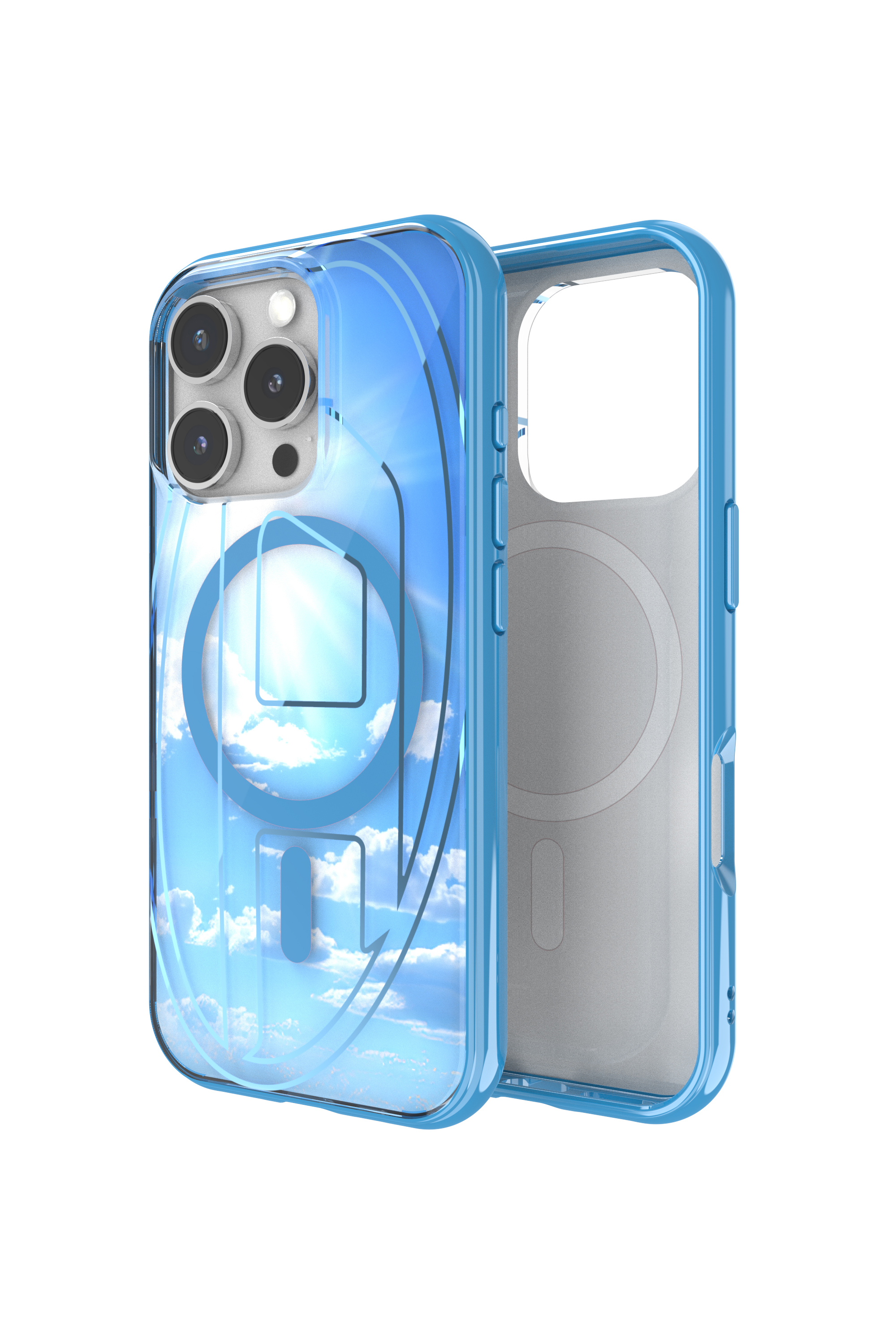 Diesel - 60253 AOP CASE, Coque Oval D avec MagSafe iPhone 16 Pro Mixte in Bleu - 1