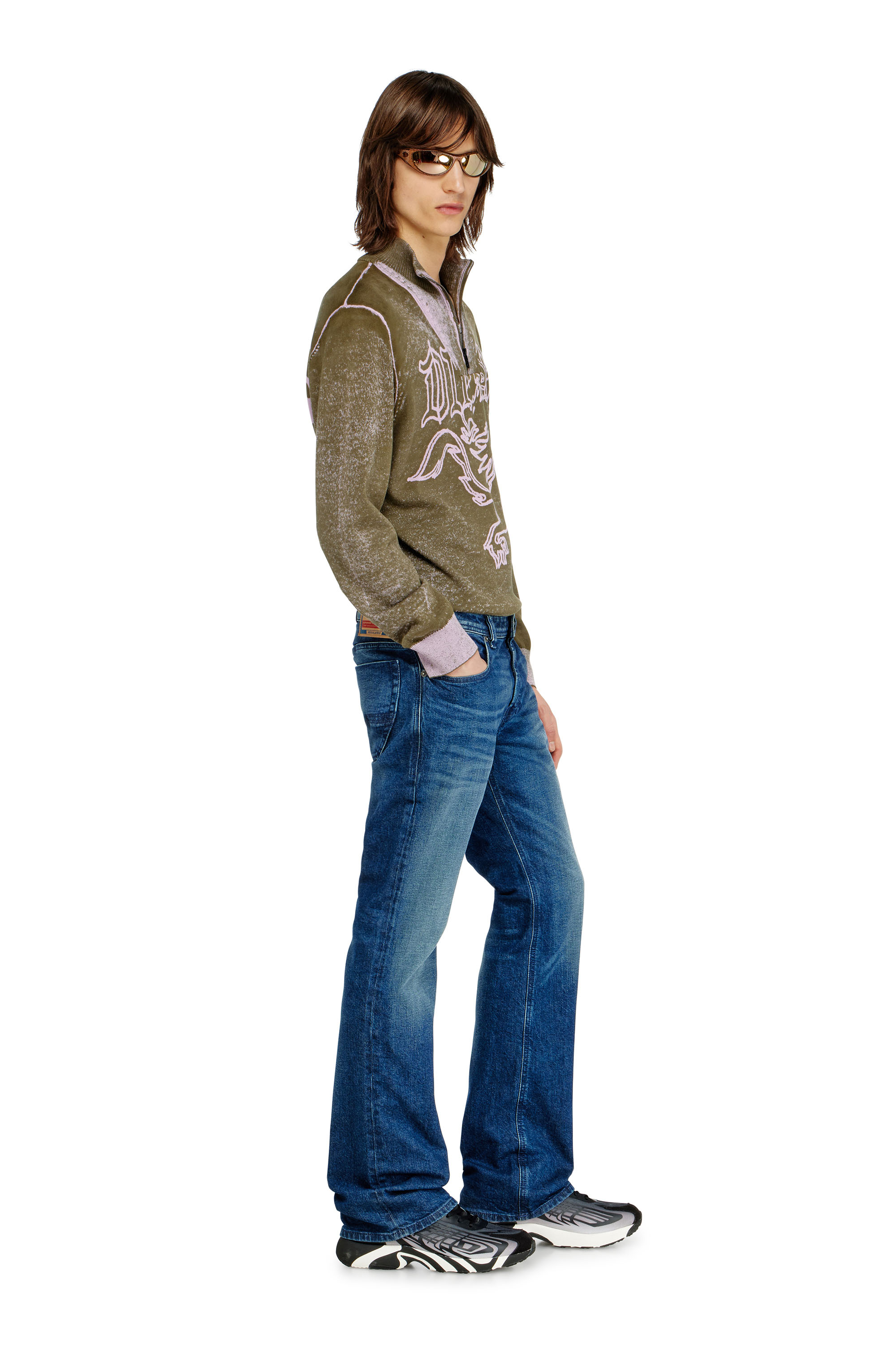 Diesel - Bootcut Jeans 2007 Zatiny 09L51 Homme, Bleu Fonc&eacute; - Image 3