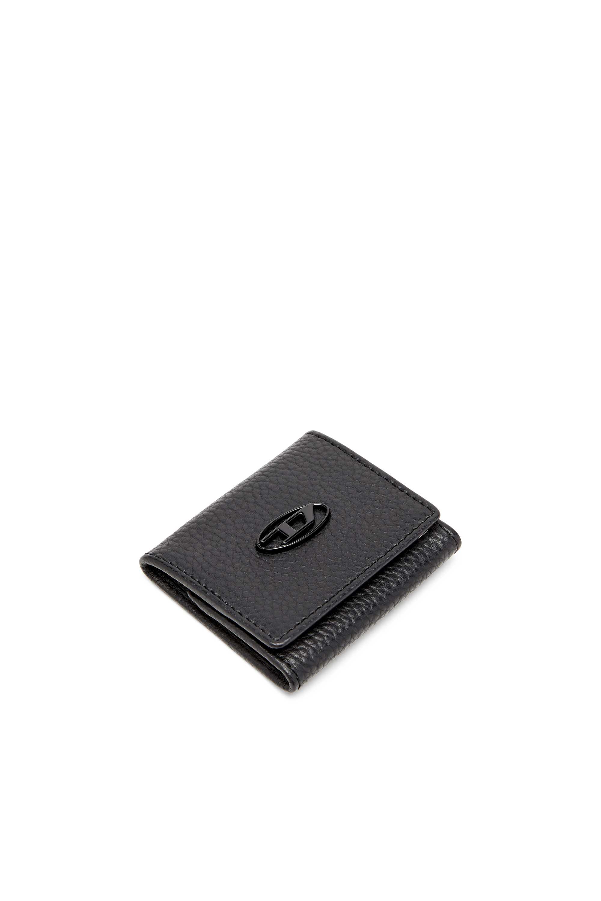 Diesel - HISSU EVO COIN CASE, Coin purse in grainy leather Uomo in Nero - 4