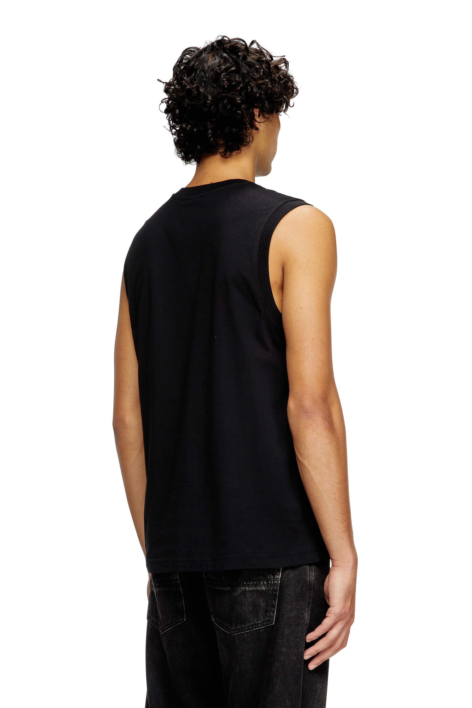 Diesel - T-ISCO-DIV, Herren Tanktop mit Logo-Print vorn in Schwarz - 4
