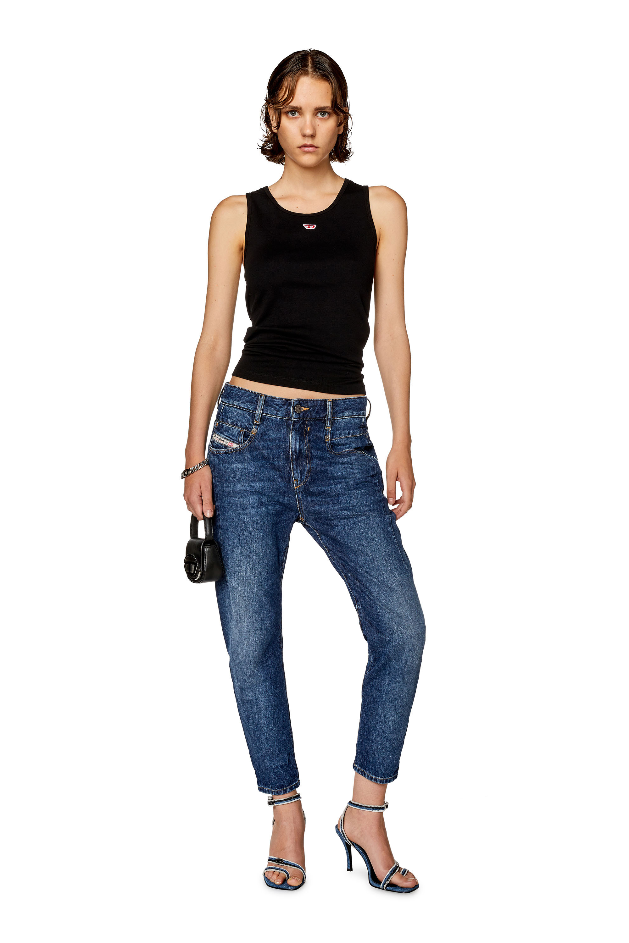 Diesel - Boyfriend Jeans Fayza 09F35 Femme, Bleu moyen - Image 1
