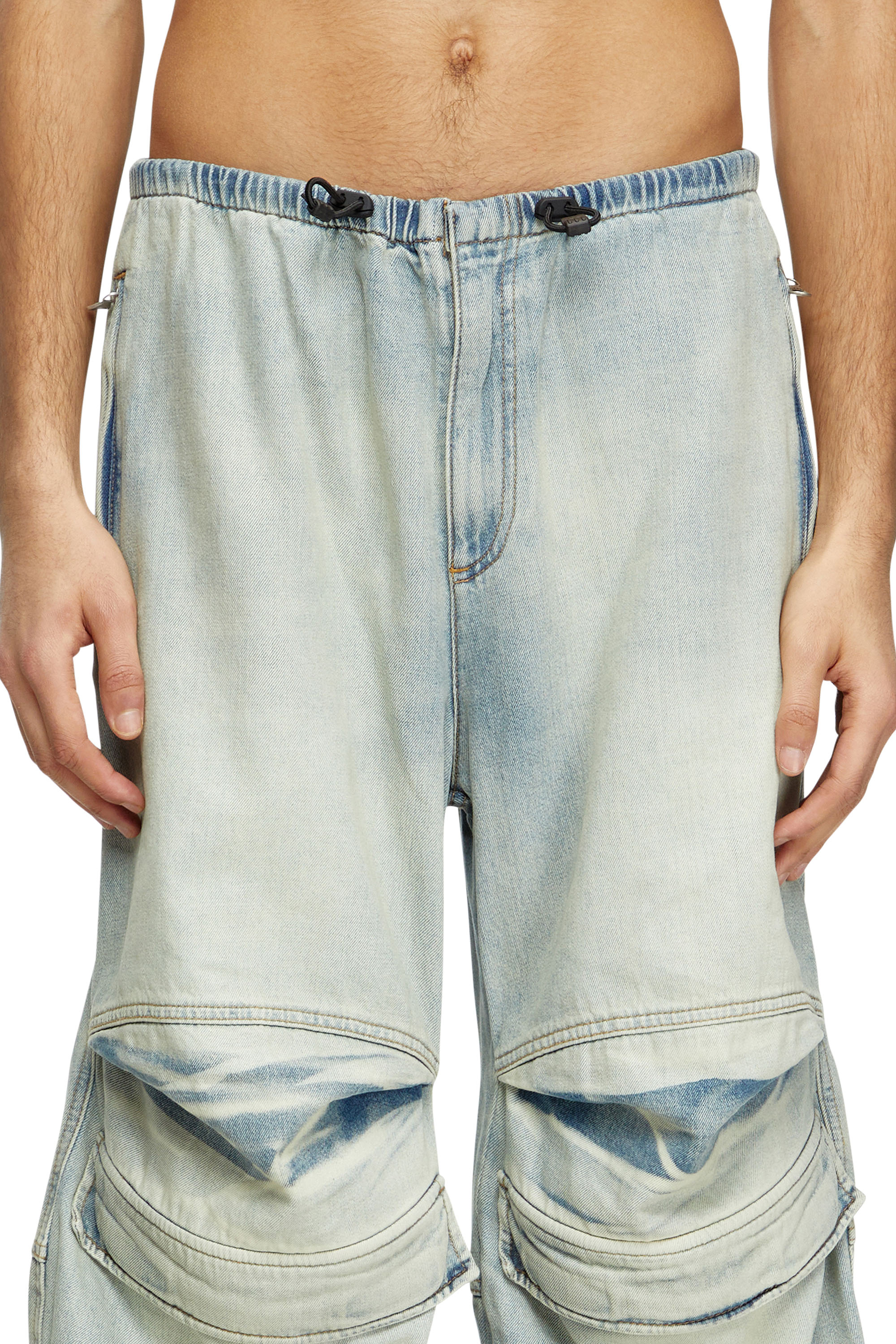 Diesel - D-DAYETZ-SHORT-S, Short in denim leggero bicolore Unisex in Blu - 6