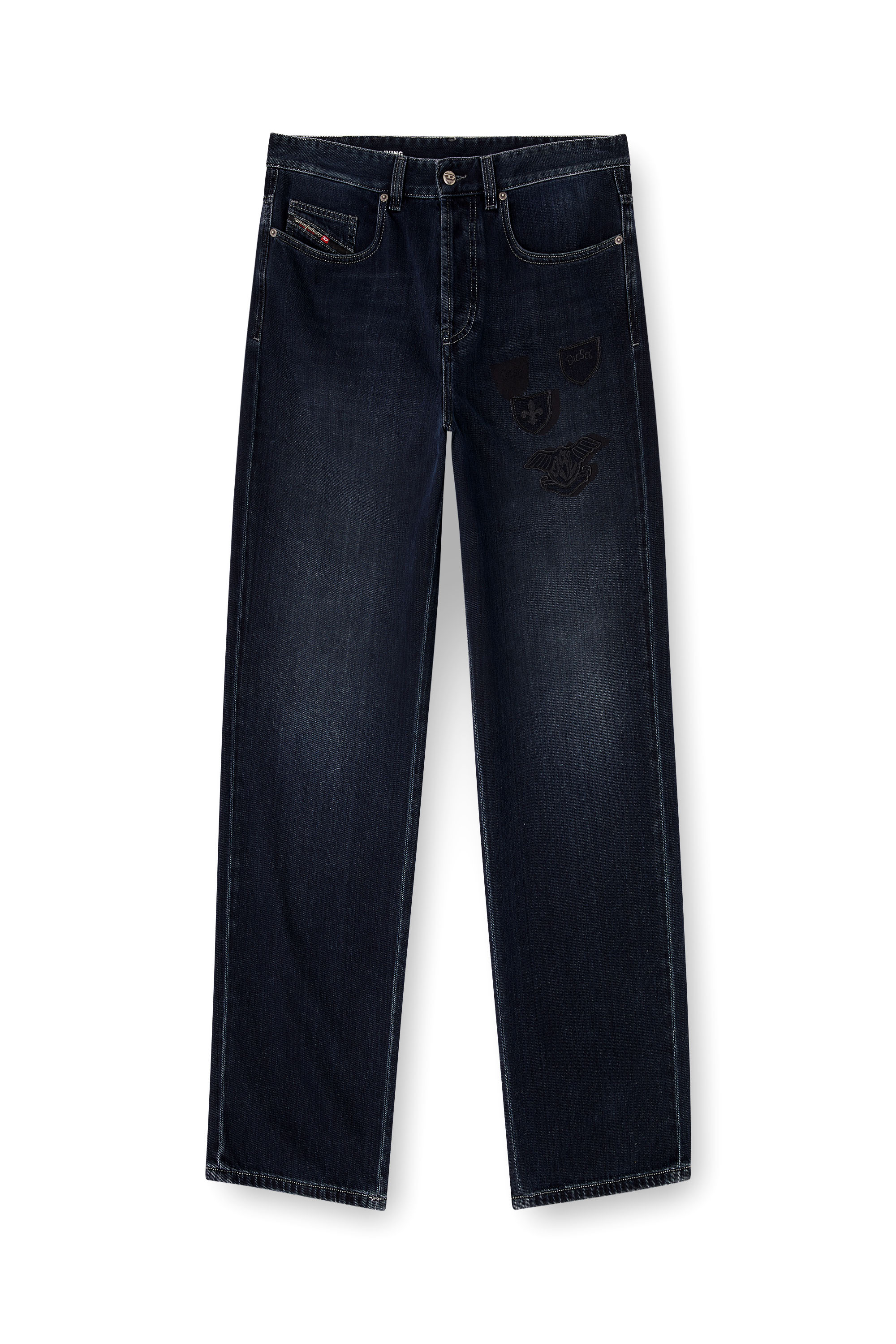 Diesel - Relaxed Jeans 2001 D-Macro 09Q19 Homme, Bleu Foncé - Image 3