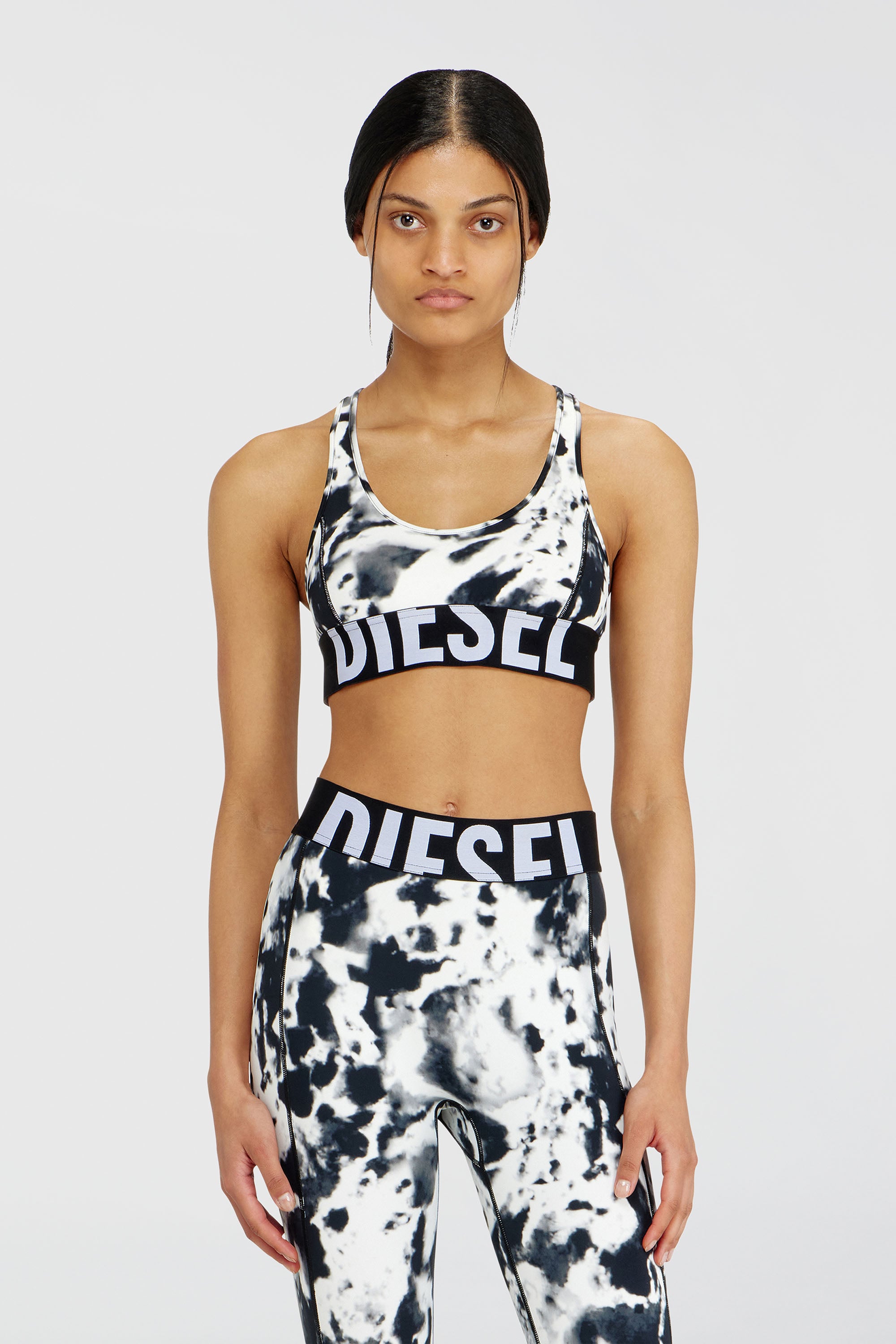 Diesel - ALLISON-D-POP, Reggiseno sportivo in microfibra stampata Donna in Multicolor - 1