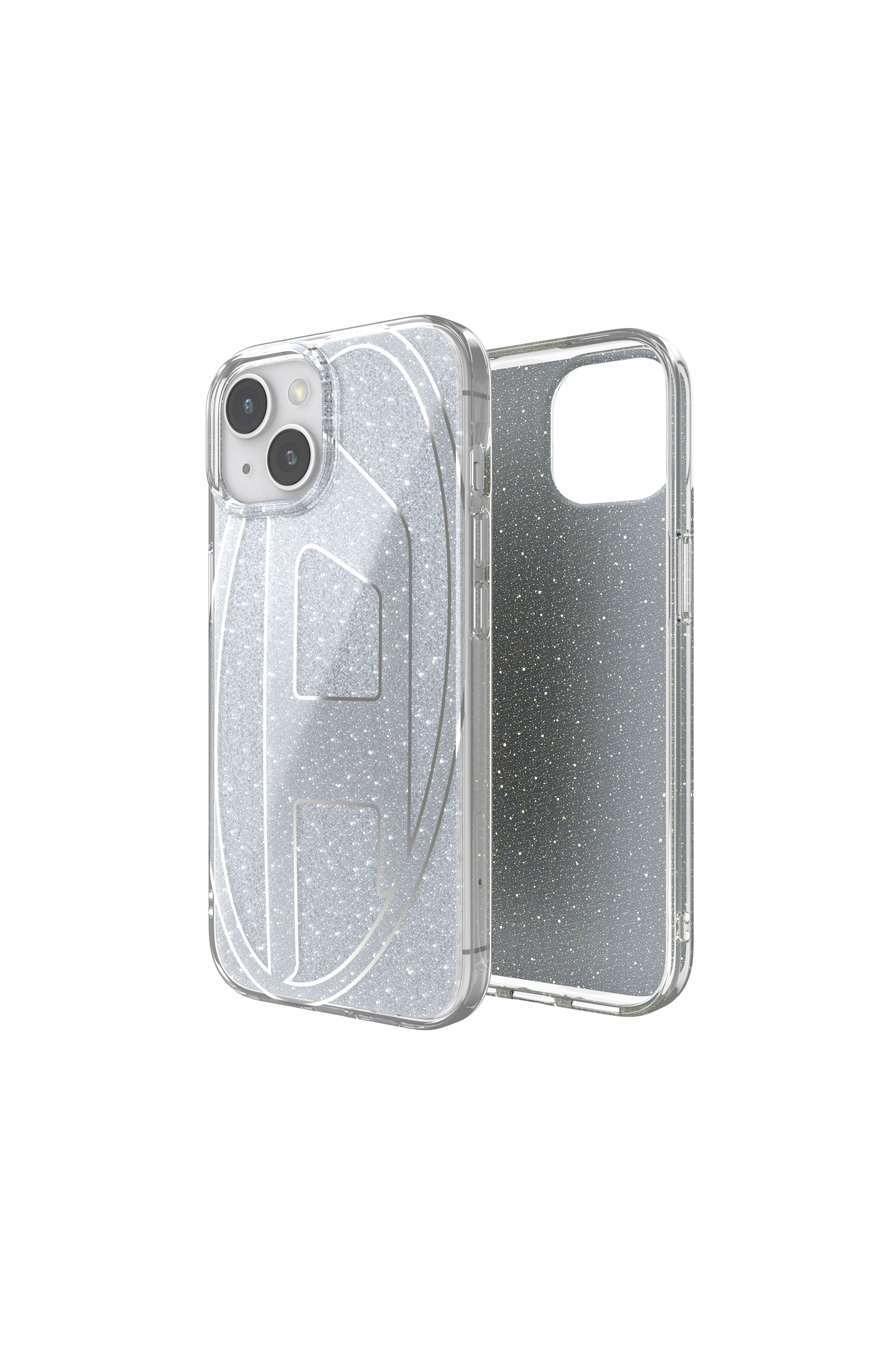 Diesel - 60031 AOP CASE, Coque glitter pur iP 15 Mixte in Gris argenté - 1