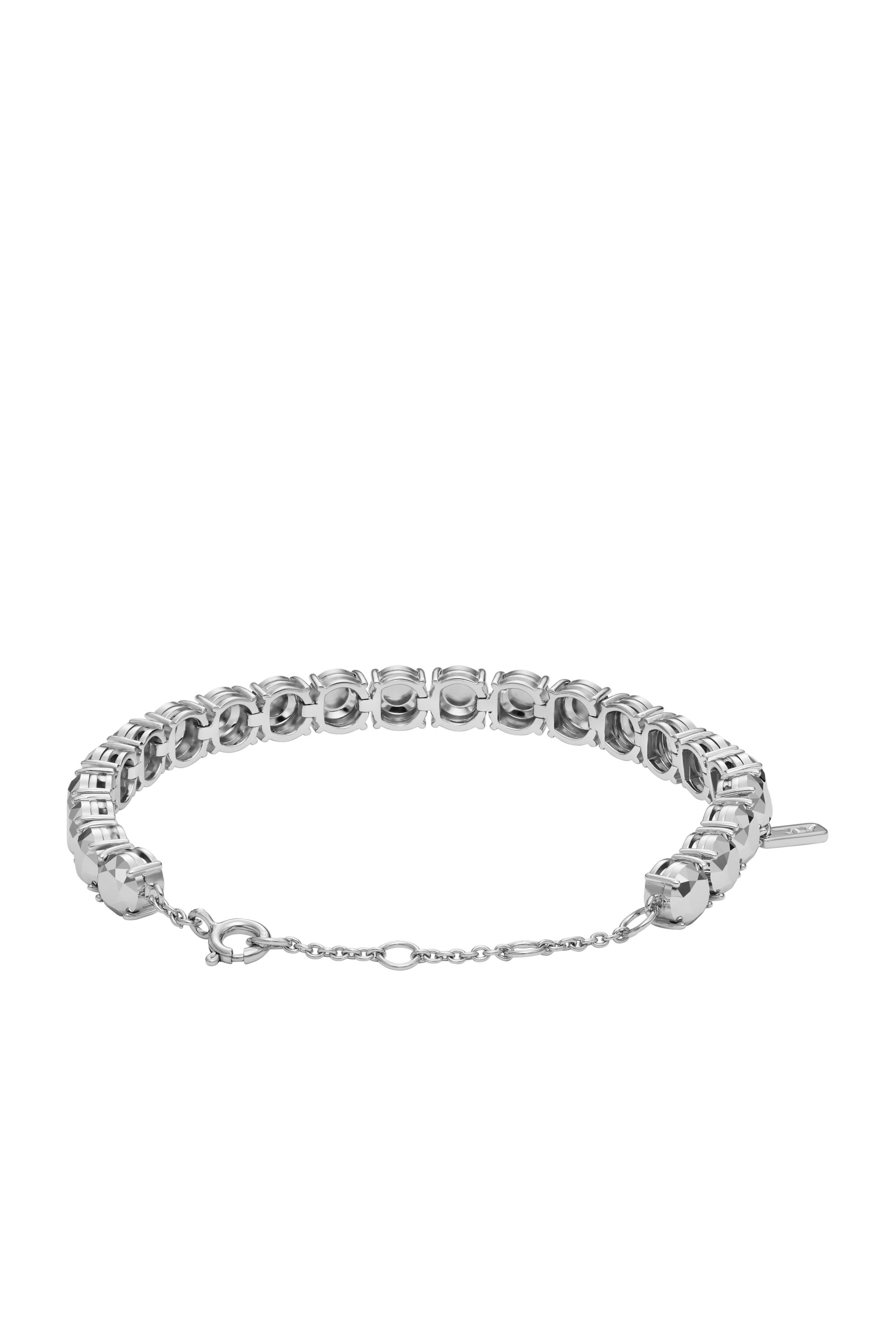 Diesel - DL1354040 STERLING SILVER JEWEL, Bracelet en argent sterling taille diamant Mixte in Gris argenté - 2