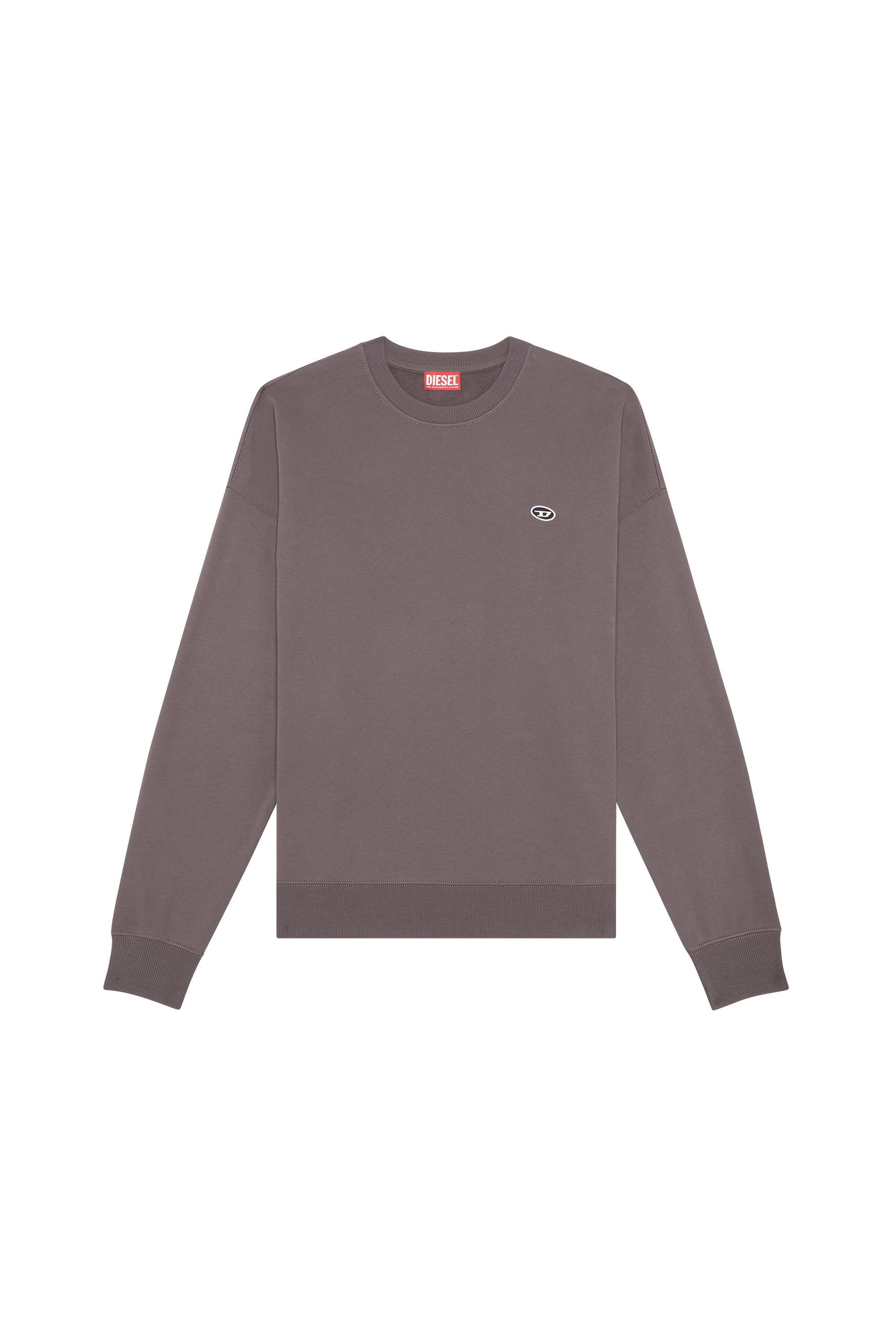 Diesel - S-ROB-DOVAL-PJ, Man Sweatshirt with oval D patch in Grey - Image 3