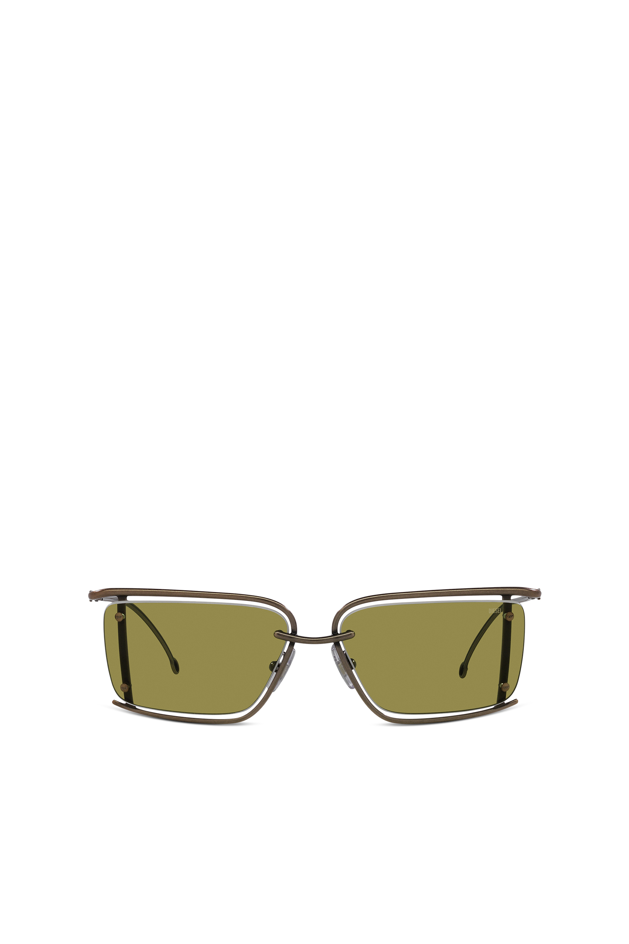 Diesel - 0DL1002, Unisex's Rectangle sunglasses in Military Green - 1