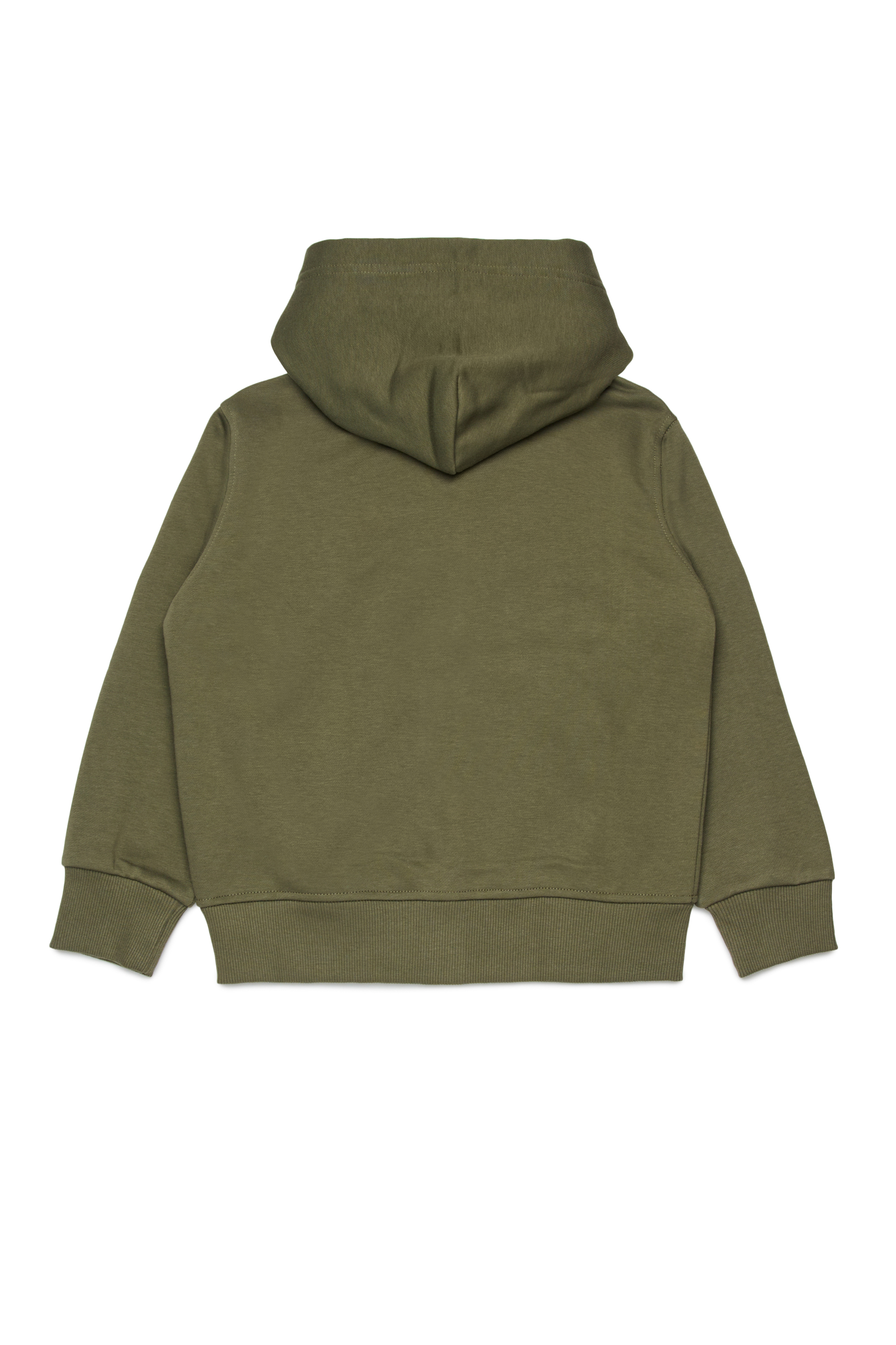 Diesel - SDROPSHOODZ OVER, Sweat à capuche en coton avec fermeture éclair Homme in Vert - 2