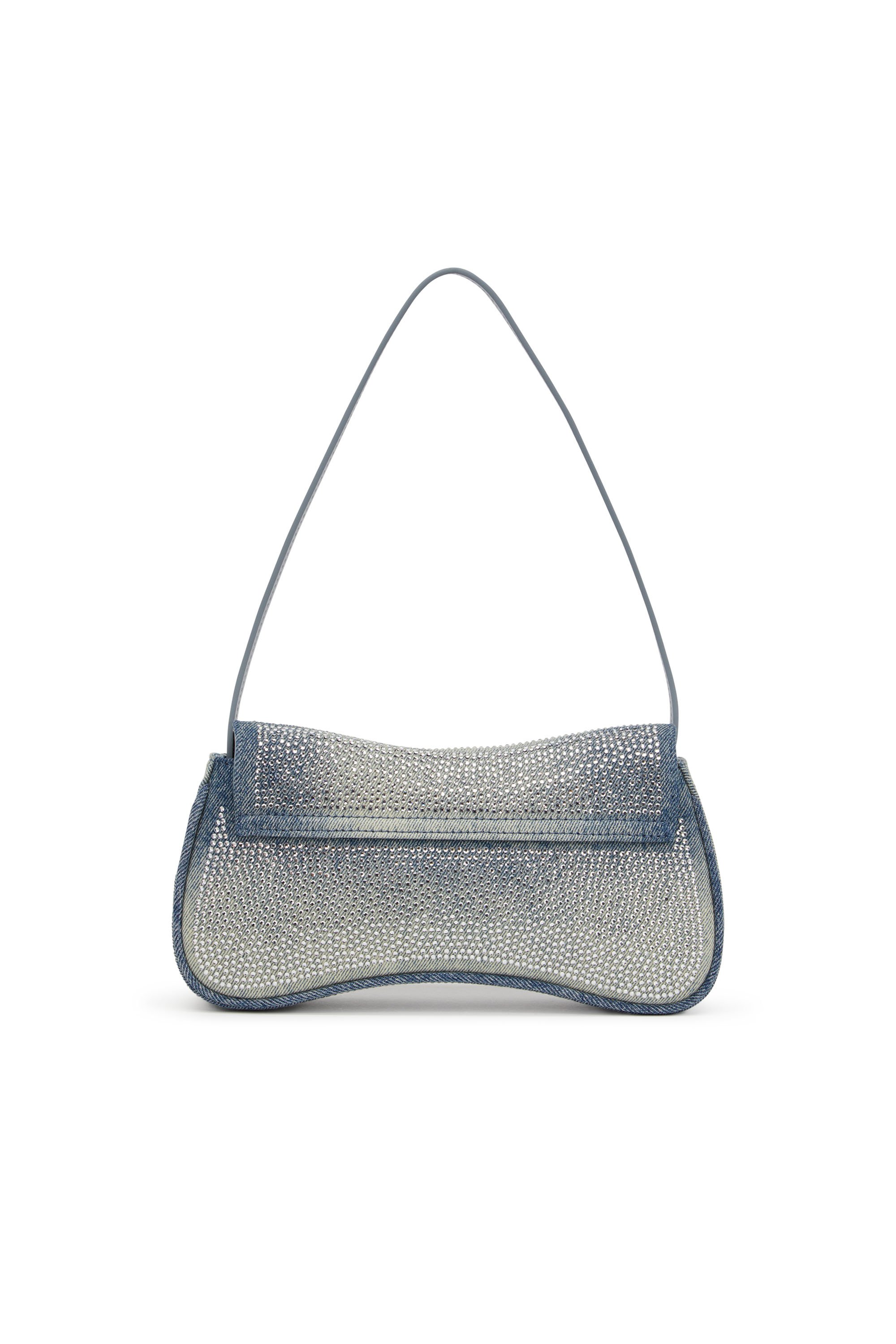 Diesel - PLAY CLUTCH, Play-Pochette Crystal en denim solarisé Femme in Bleu - 2