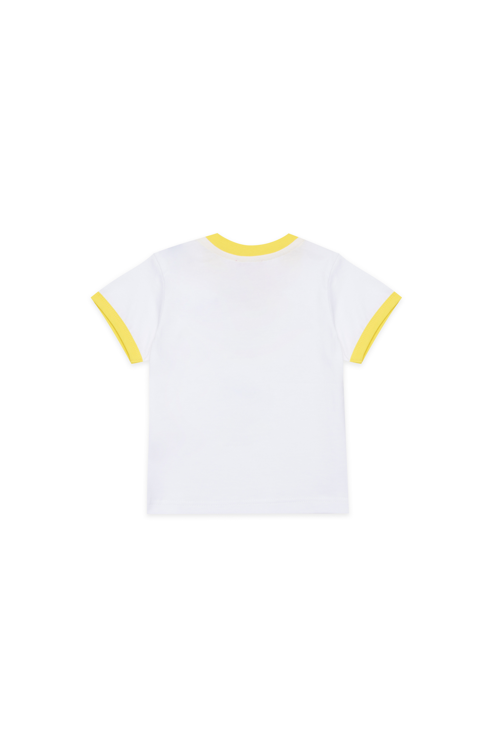 Diesel - MTIRULB, T-shirt &agrave; col contrastant avec logo alien multicolore Homme in Blanc - 2