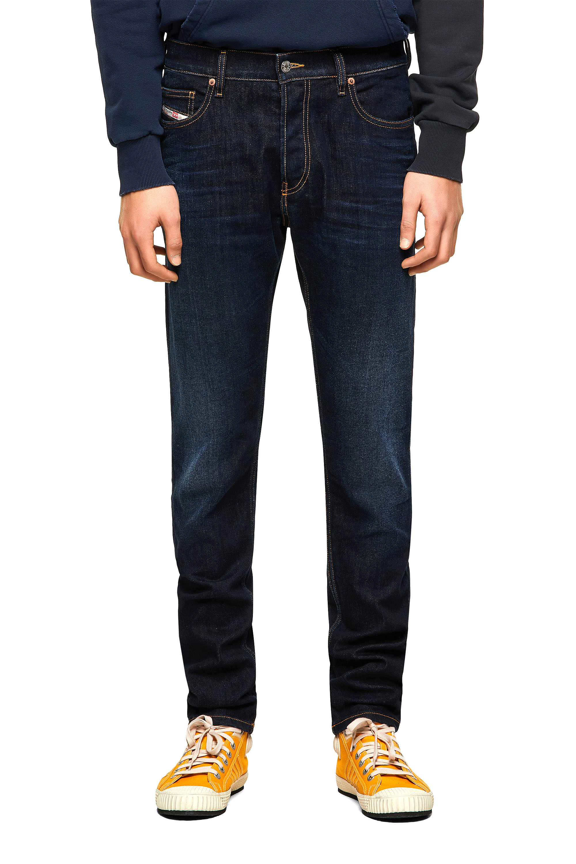 Diesel - D-Luster 009ZS Slim Jeans, Blu Scuro - Image 1