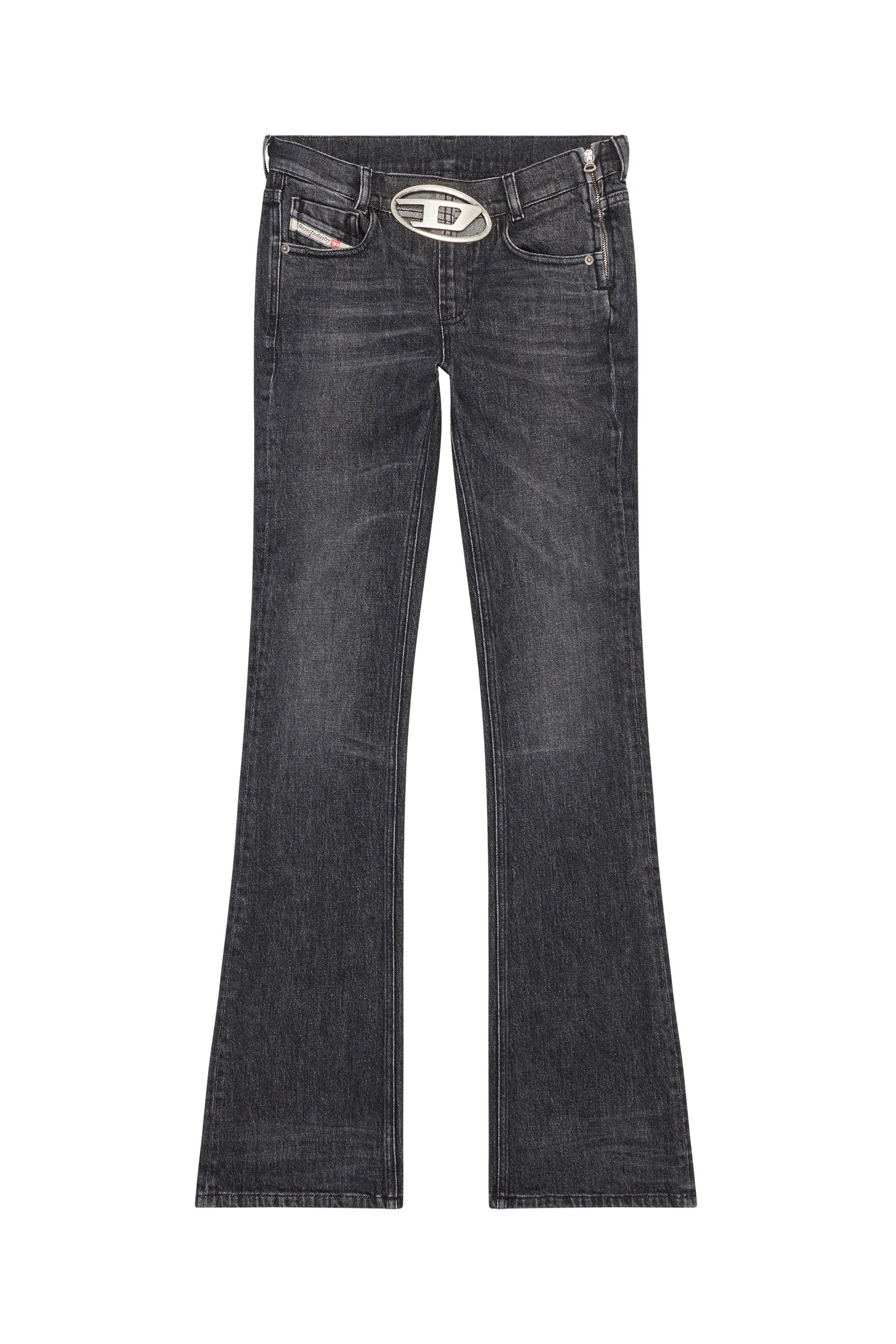 Diesel - 1969 D-Ebbey 0CKAH Bootcut and Flare Jeans, Nero/Grigio scuro - Image 3