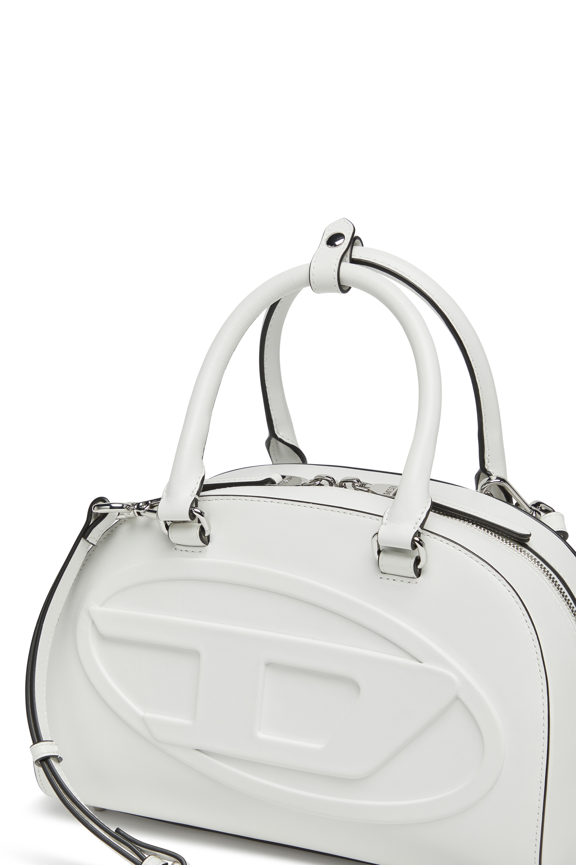 Diesel - 1DR DOME TOP HANDLE, 1DR Dome-Sac bowling en cuir Femme in Blanc - 5