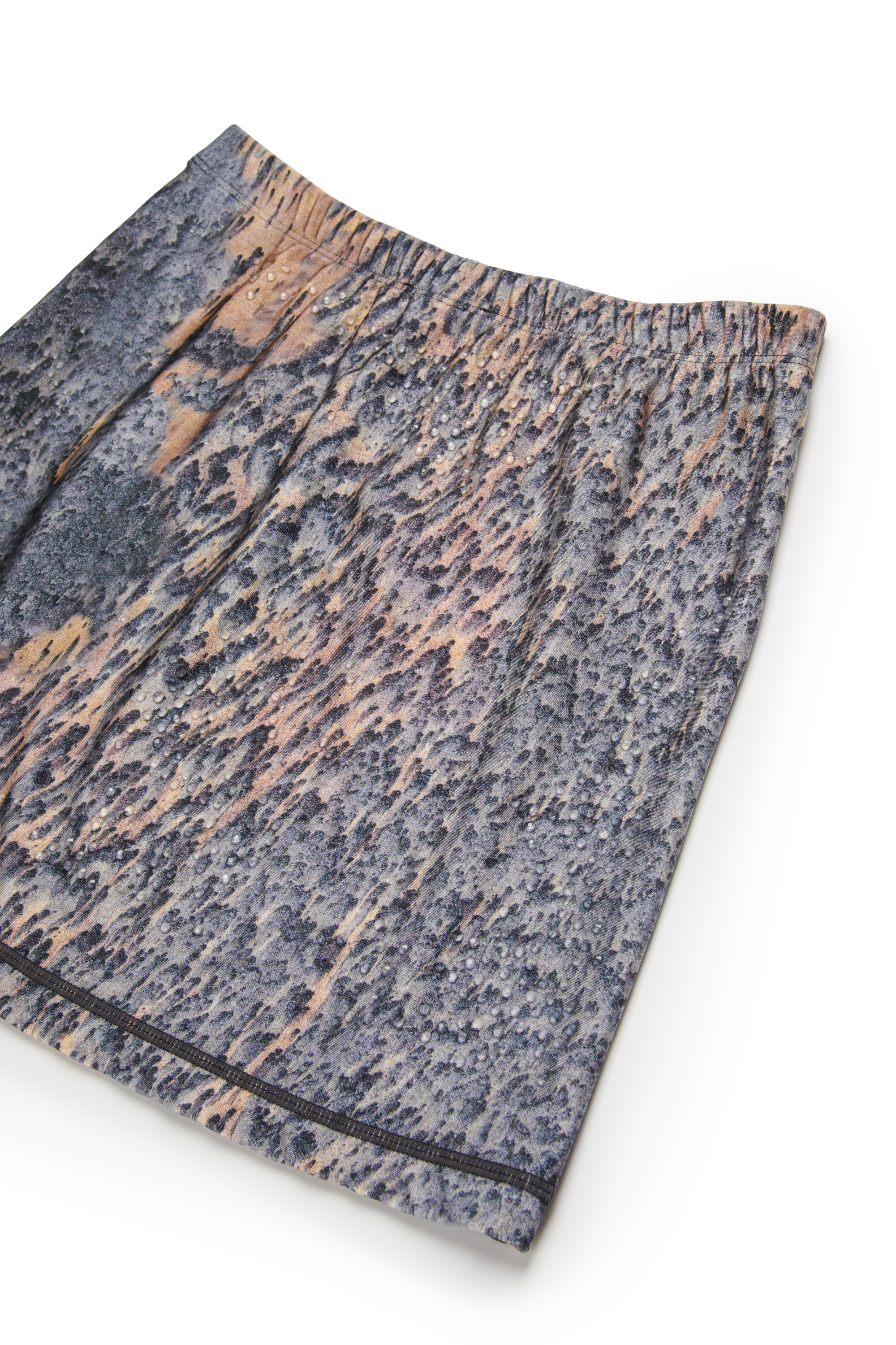 Diesel - GAELA, Damen Nylonrock mit Grafikdruck in Blau/Braun - 3