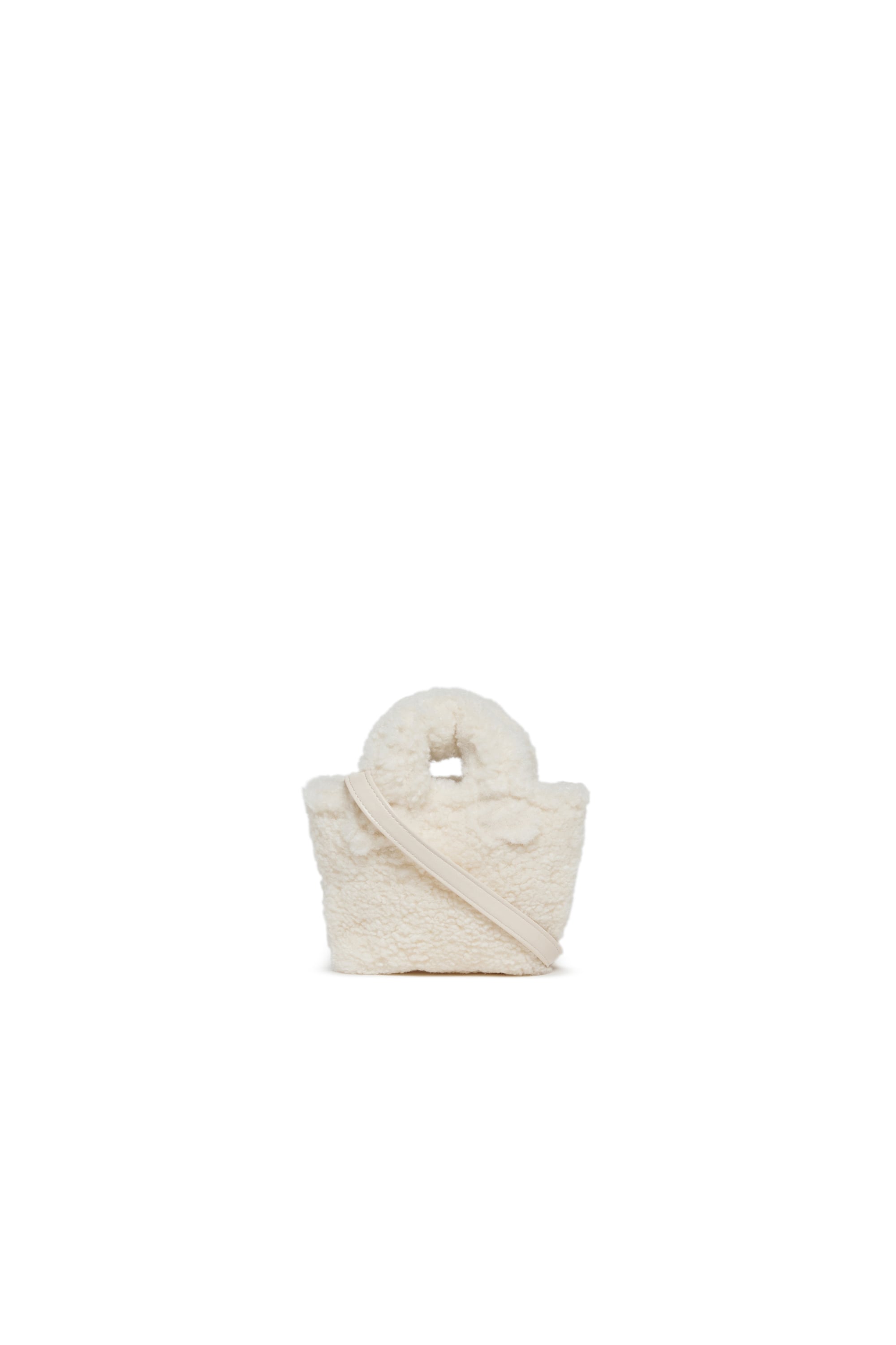 Diesel - WIXIT, Damen WIXIT - Mini-Tasche aus Teddy-Fleece in Wei&szlig; - 2