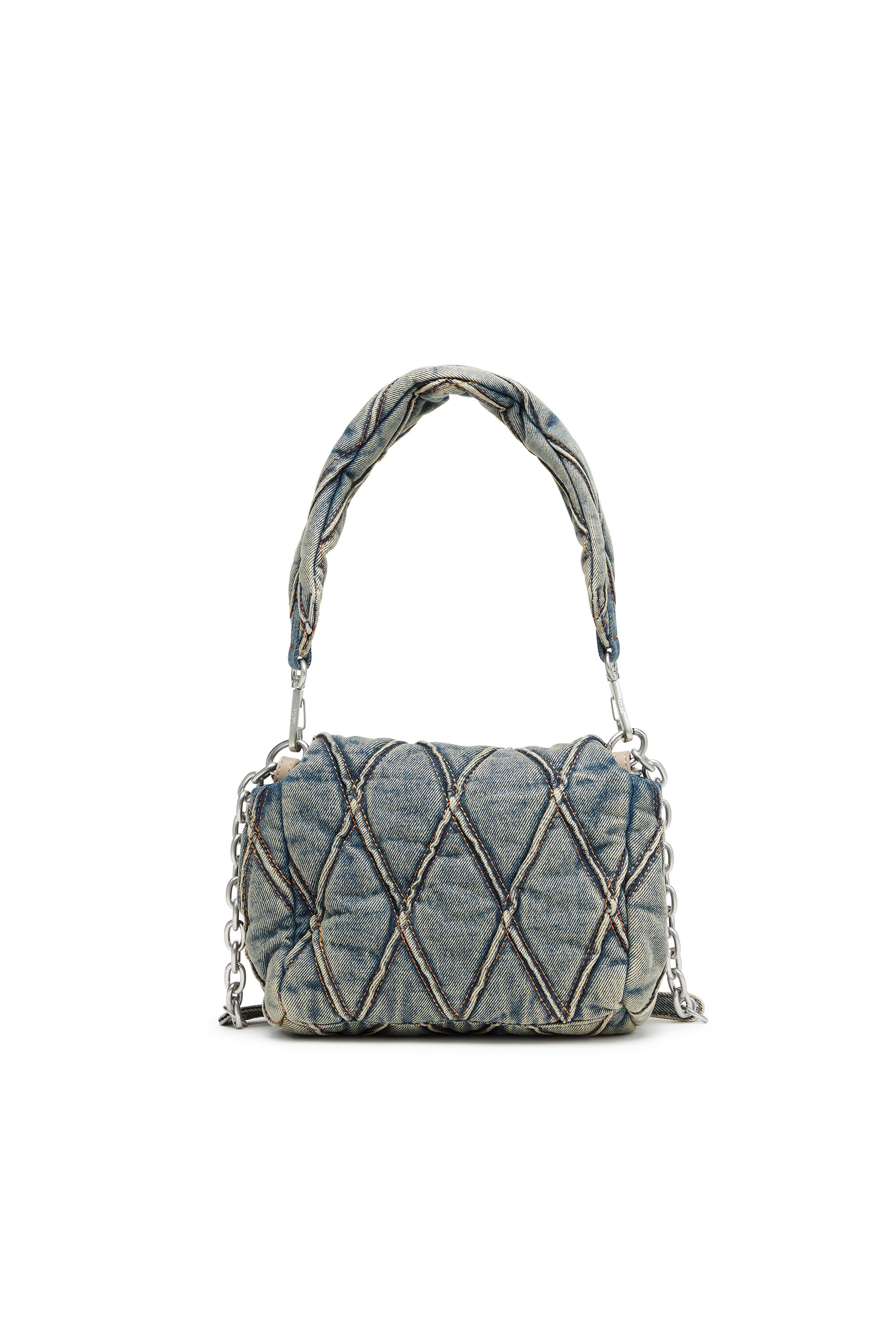 Diesel - CHARM-D SHOULDER S, Charm-D S-Borsa piccola in denim trapuntato Donna in Blu - 2