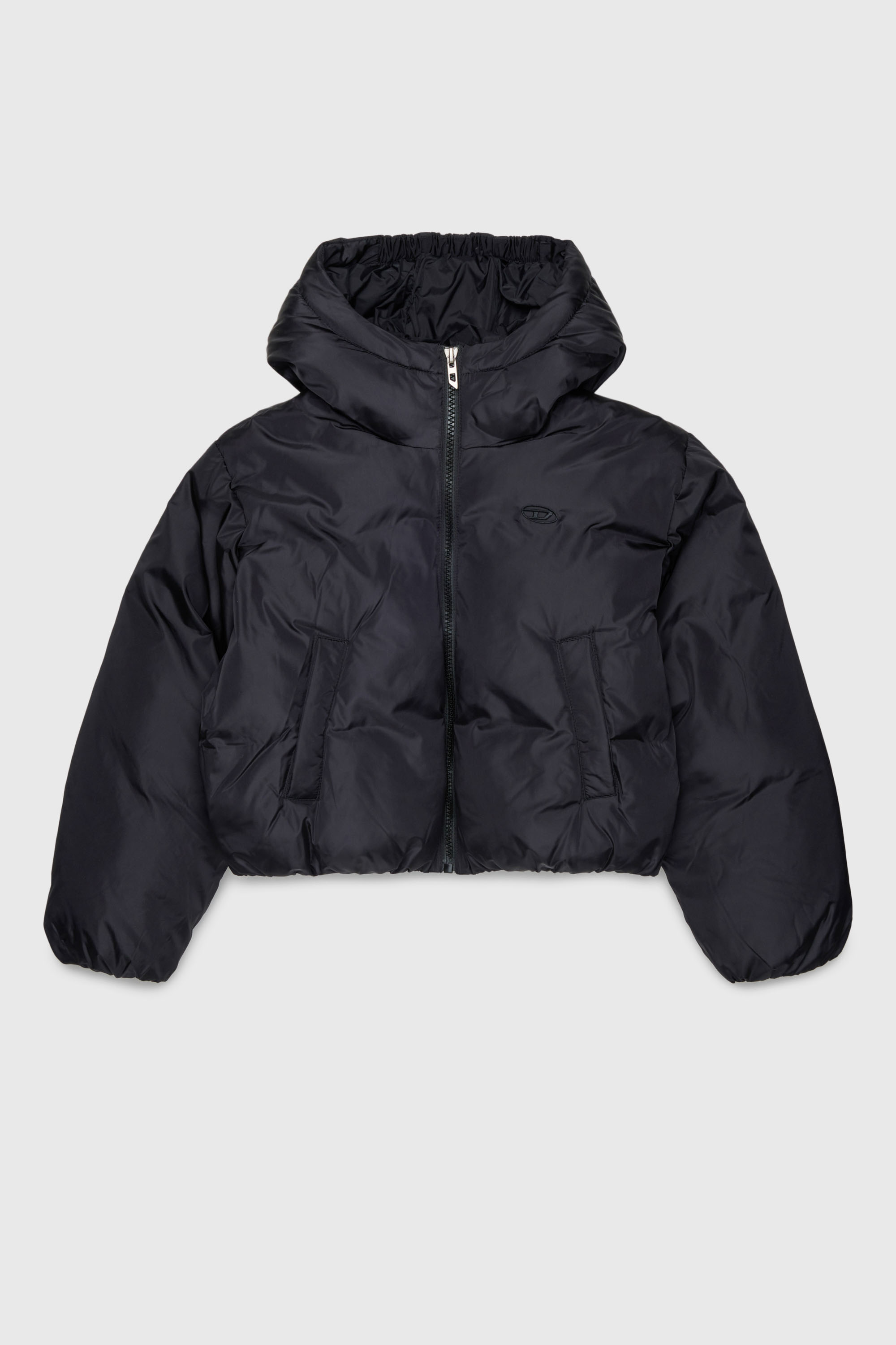 Diesel - JELKYM, Damen Steppjacke mit Kapuze in Schwarz - 1