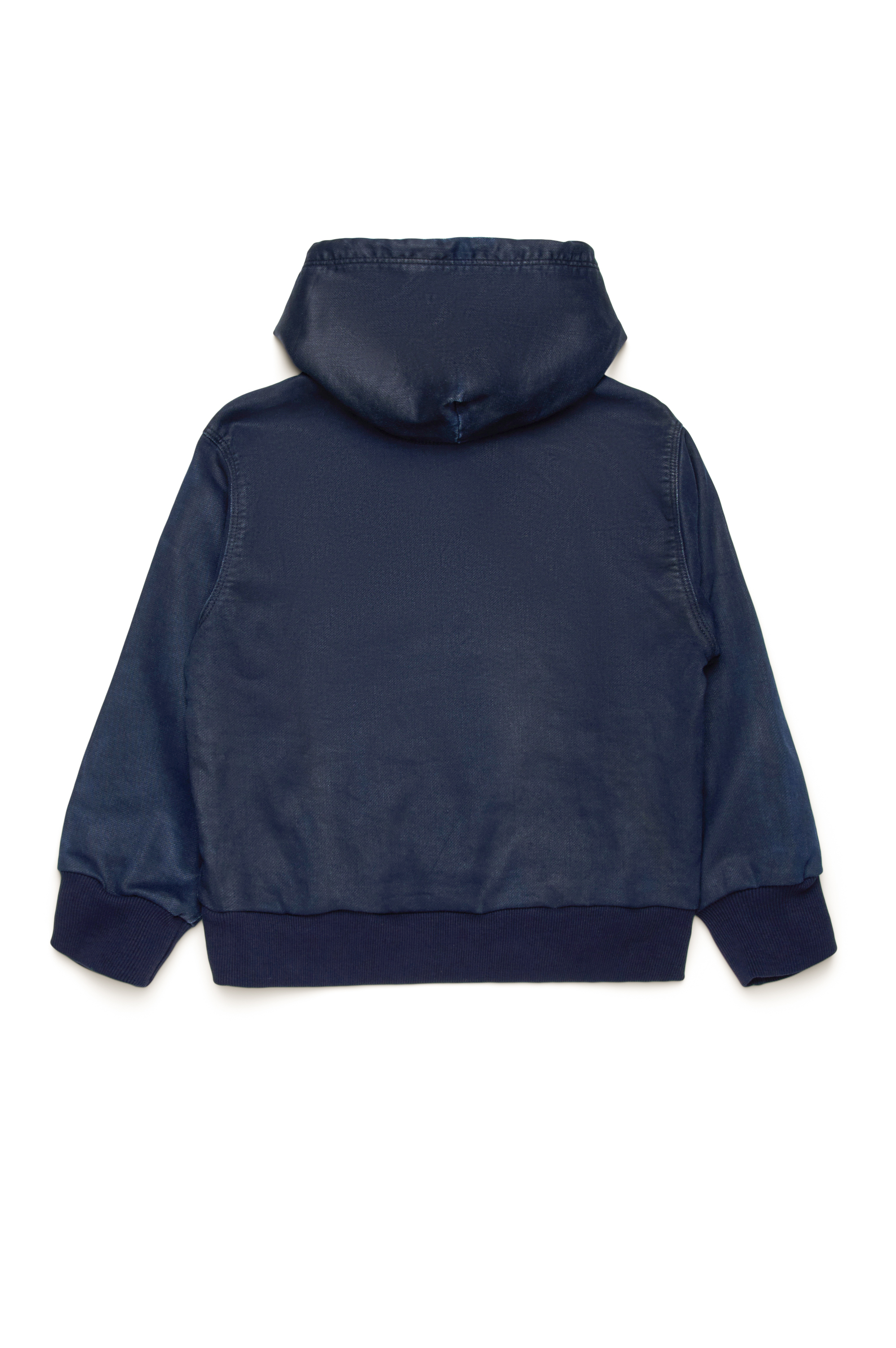 Diesel - SUM-RIB-NE-OVER JJJ, Unisex JoggJeans hoodie with coated effect in Blue - Image 2