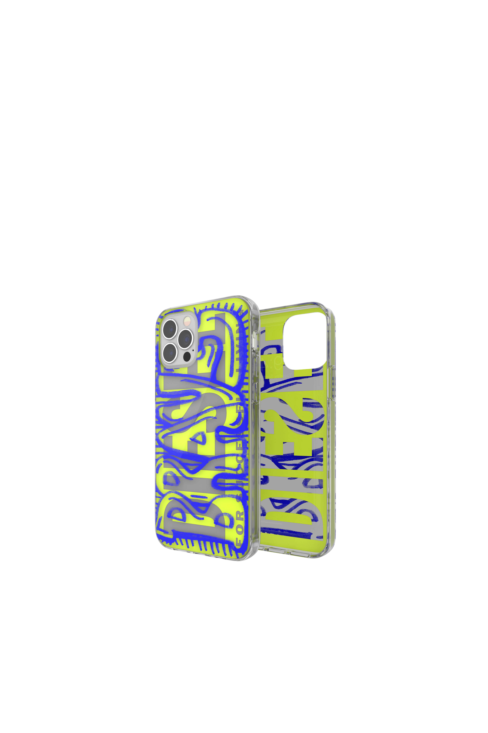 Diesel - 42564 STANDARD CASE, Unisex Handycase aus ultraleichtem TPU  für iPhone 12/12 Pro in Blau/Grün - 1