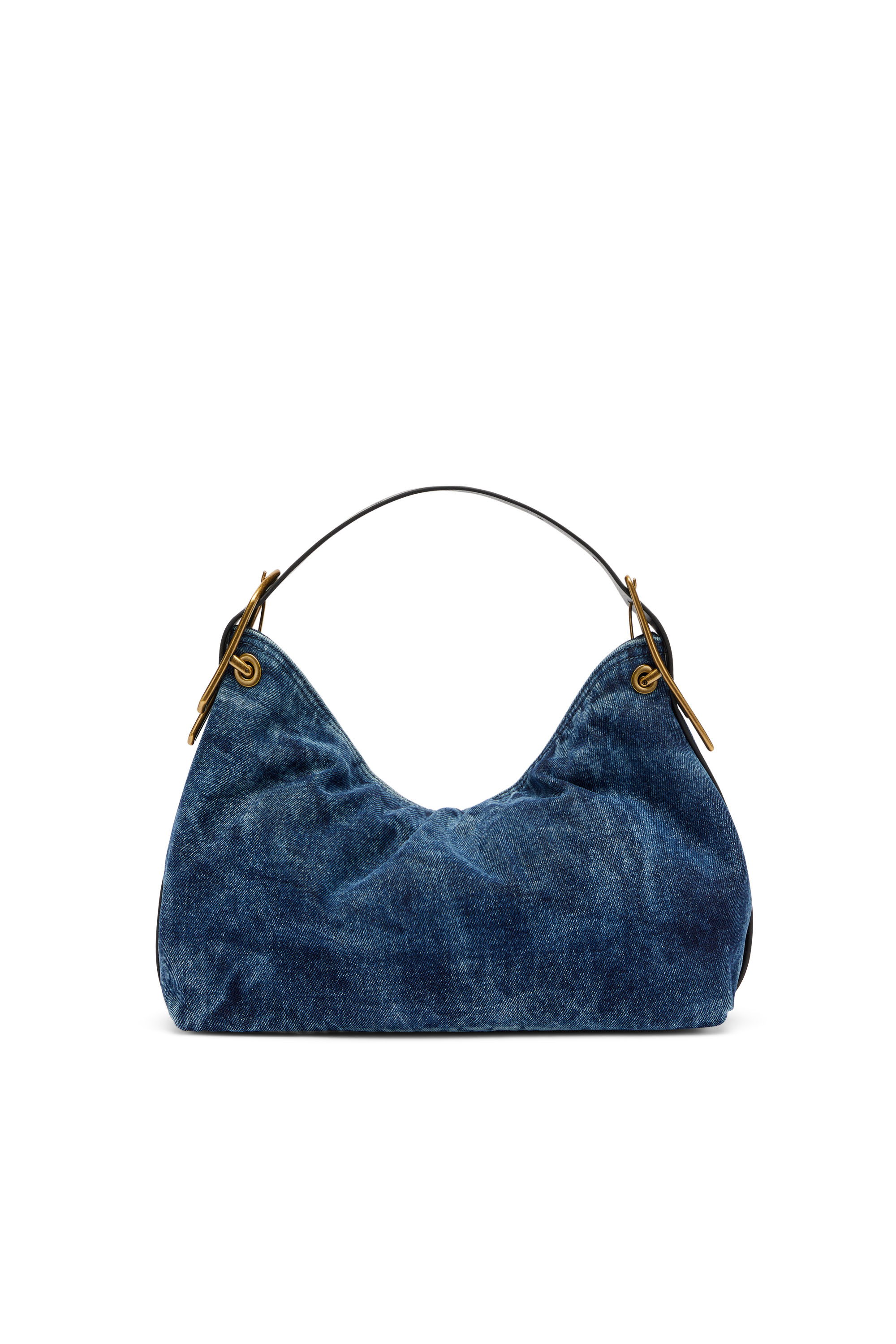 Diesel - D-LINE SHOULDER, Damen D-Line-Denim Schultertasche in Mittelblau - 3