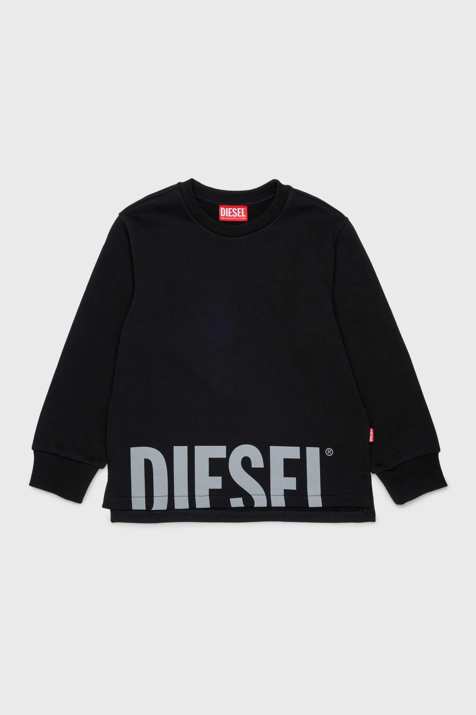 Diesel - SRES OVER, Sweat-shirt &agrave; logo d&eacute;coup&eacute; Homme in Noir - 1