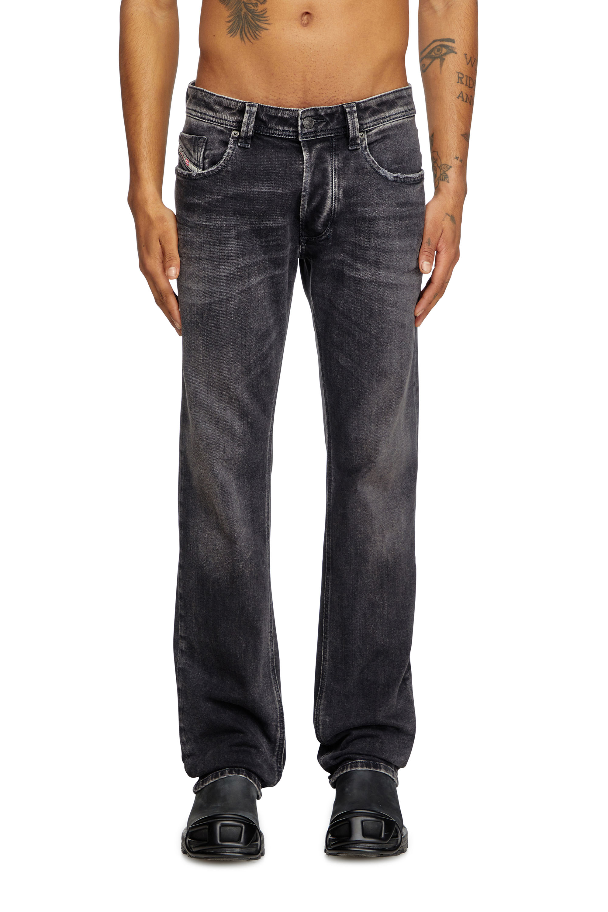 Diesel - Regular Jeans 1985 Larkee 09K51 Uomo, Nero/Grigio scuro - Image 1