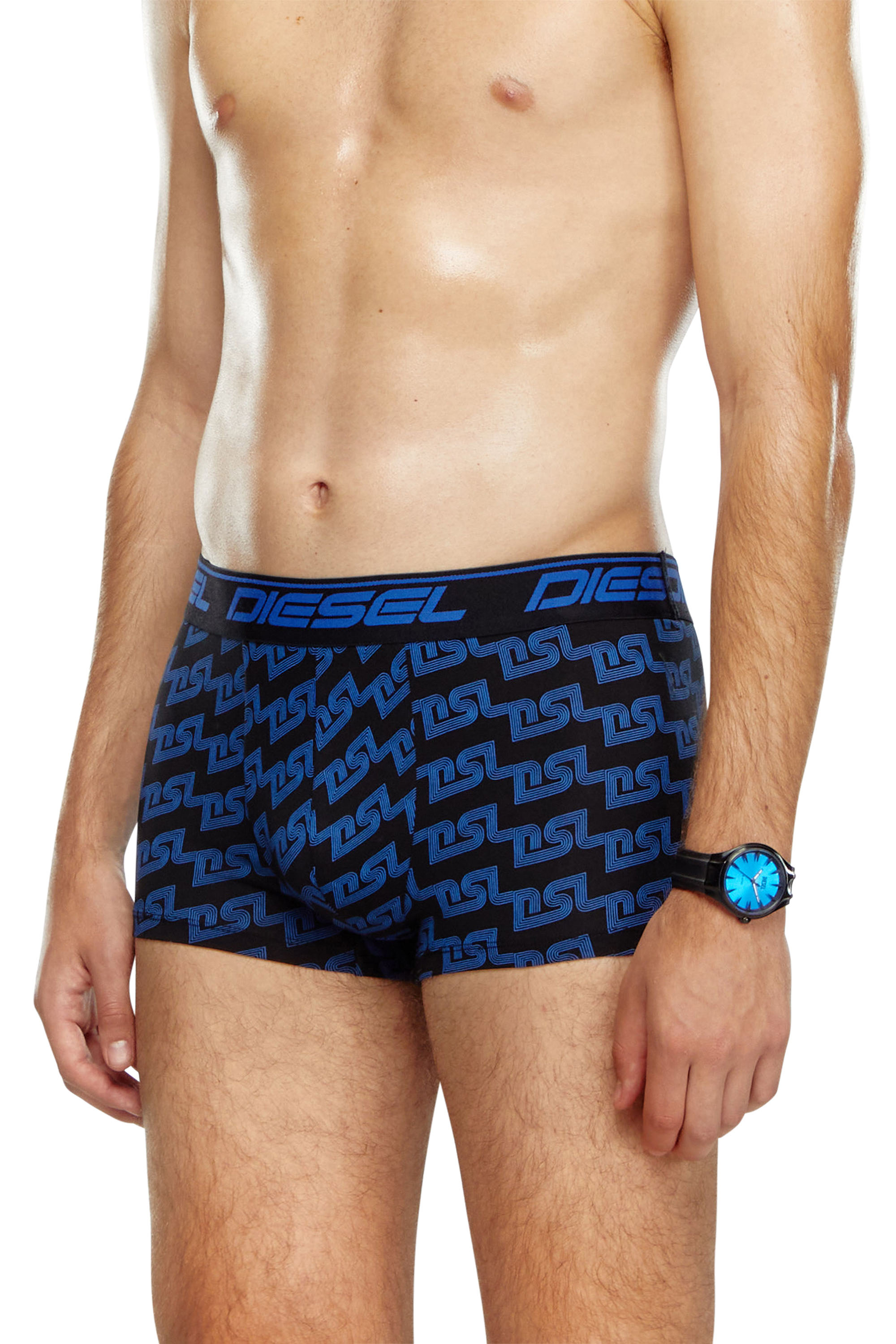 Diesel - UMBX-DAMIEN, Herren Retropants mit Spritzer-Print in Blau - 2