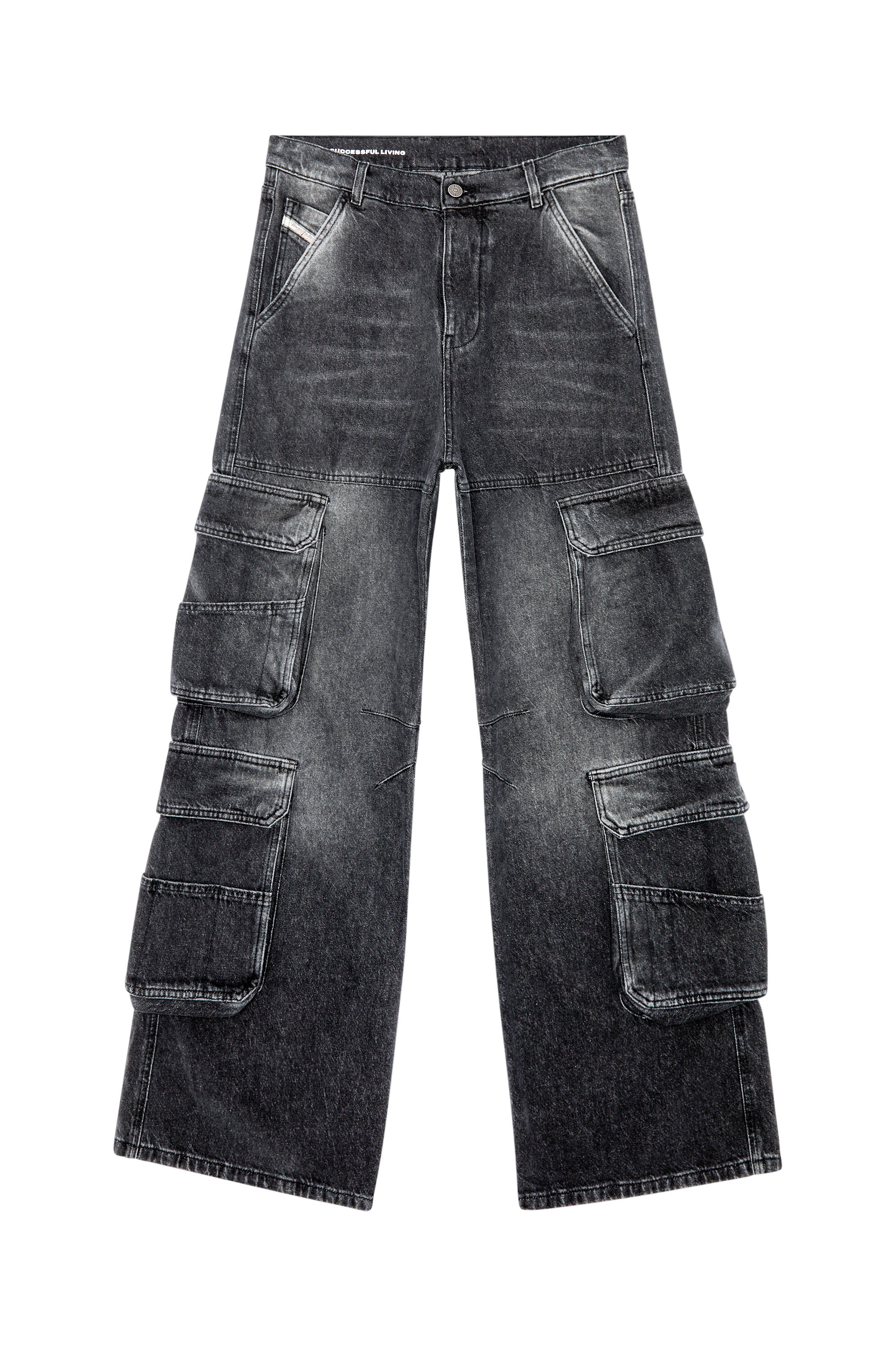 Diesel - Straight Jeans 1996 D-Sire 0HLAA, Noir/Gris foncé - Image 5