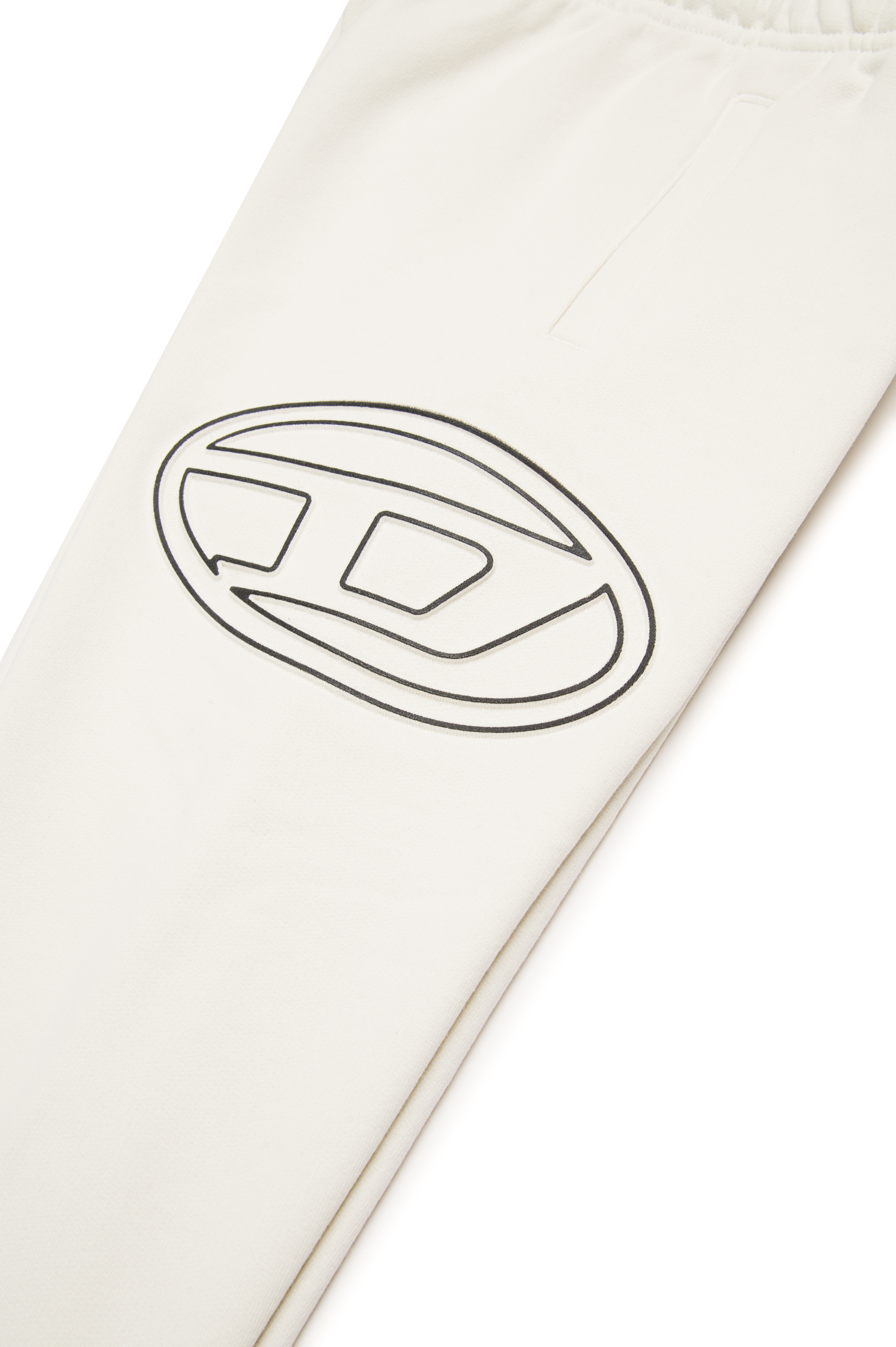 Diesel - PMARKIBIGOVAL, Uomo Pantaloni tuta con logo Oval D in rilievo in Bianco - Image 4