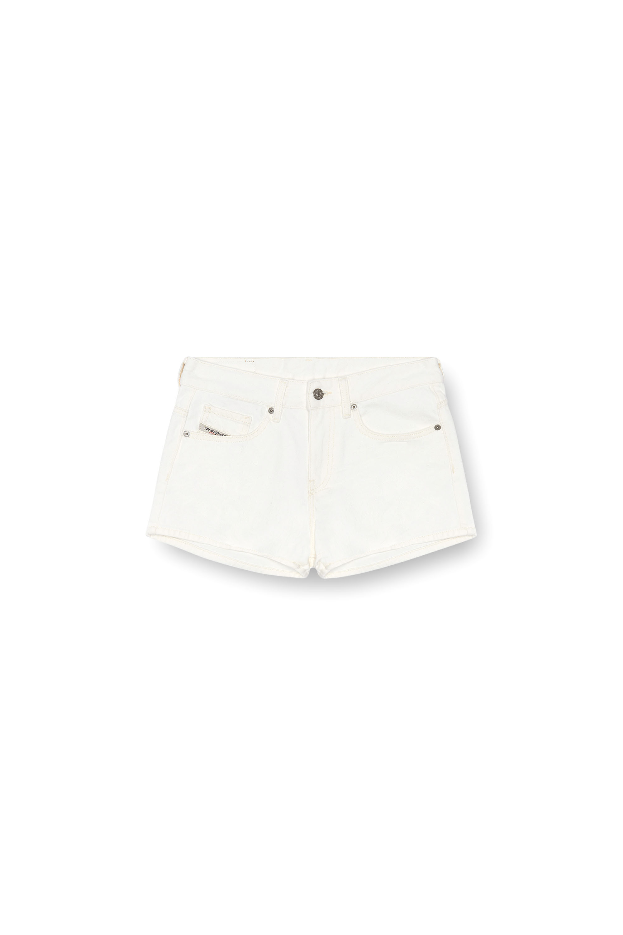 Diesel - DE-YUBA, Woman Denim shorts in White - Image 3