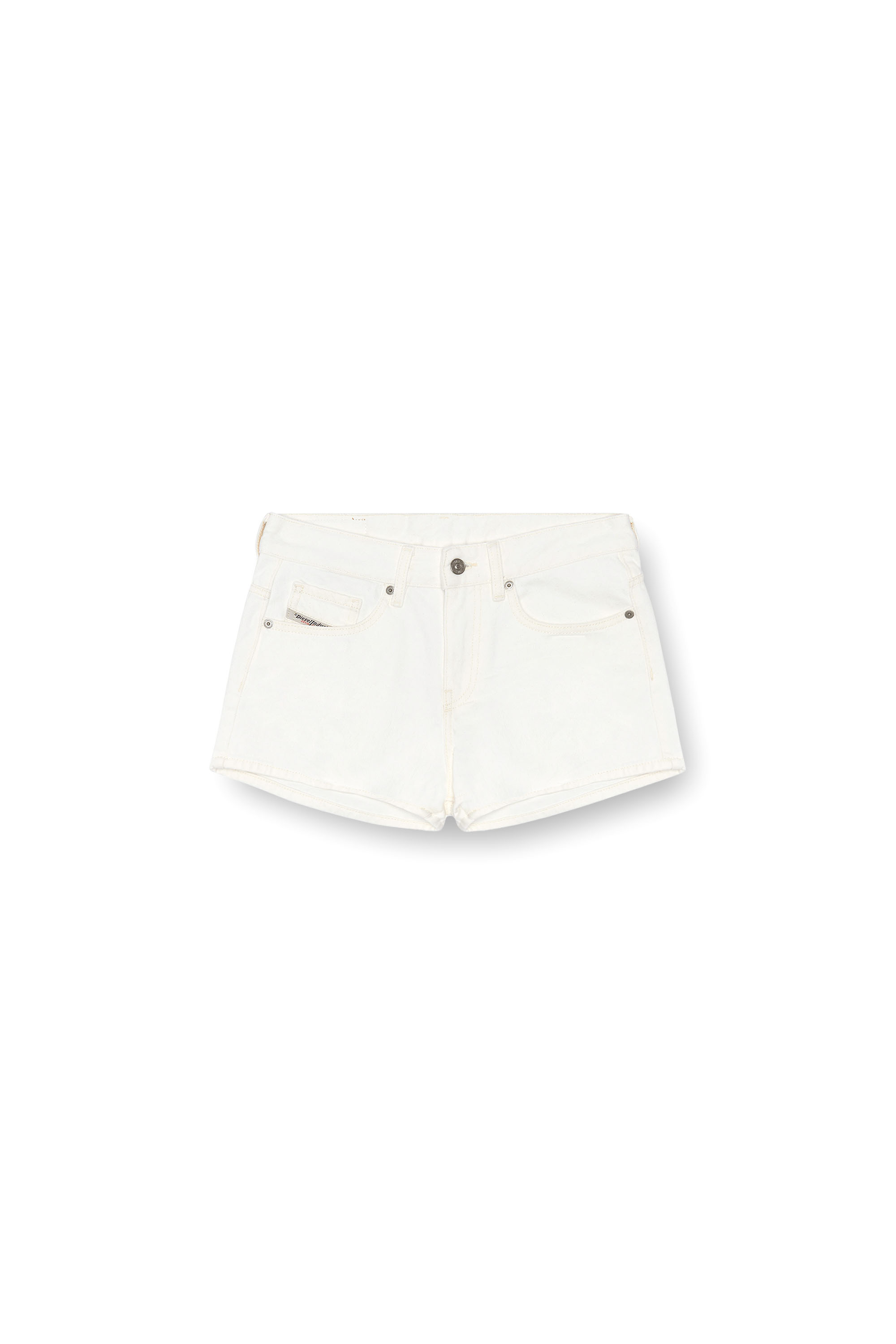 Diesel - DE-YUBA, Short in denim Donna in Bianco - 2