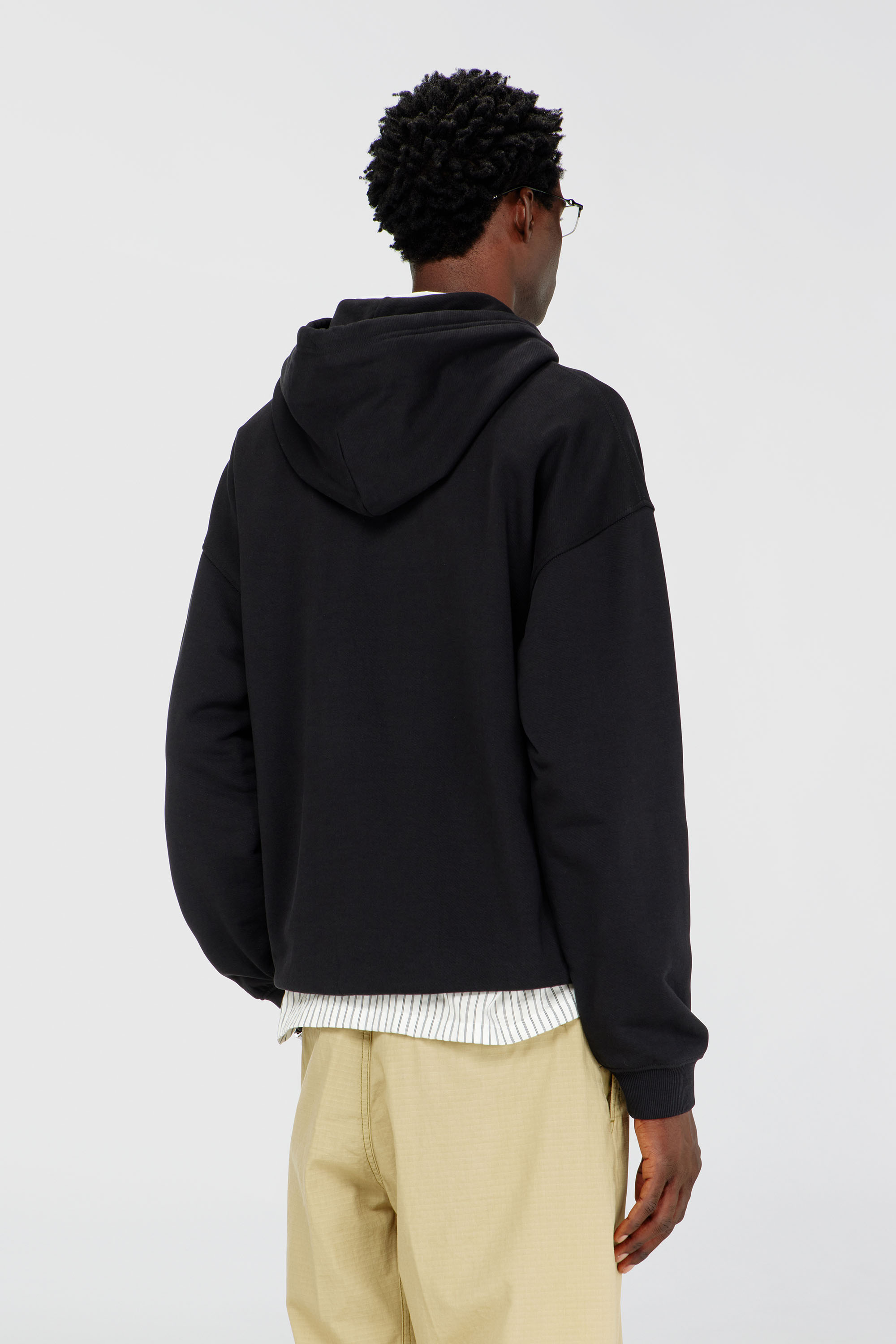 Diesel - S-BOXT-HOOD-DCO, Herren Locker geschnittener Hoodie mit K&auml;ngurutasche in Schwarz - 4