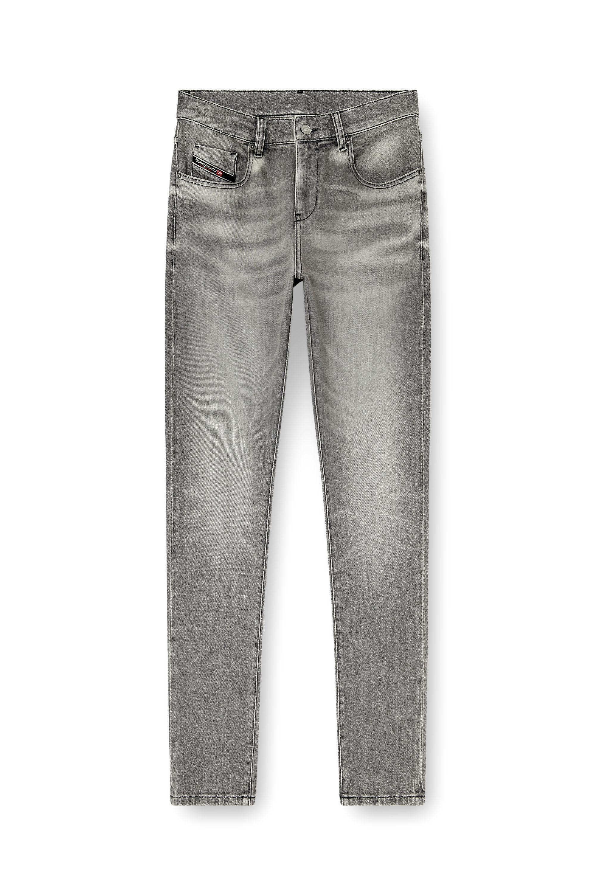 Diesel - Slim Jeans 2019 D-Strukt 0KBBL Homme, Gris Clair - Image 6