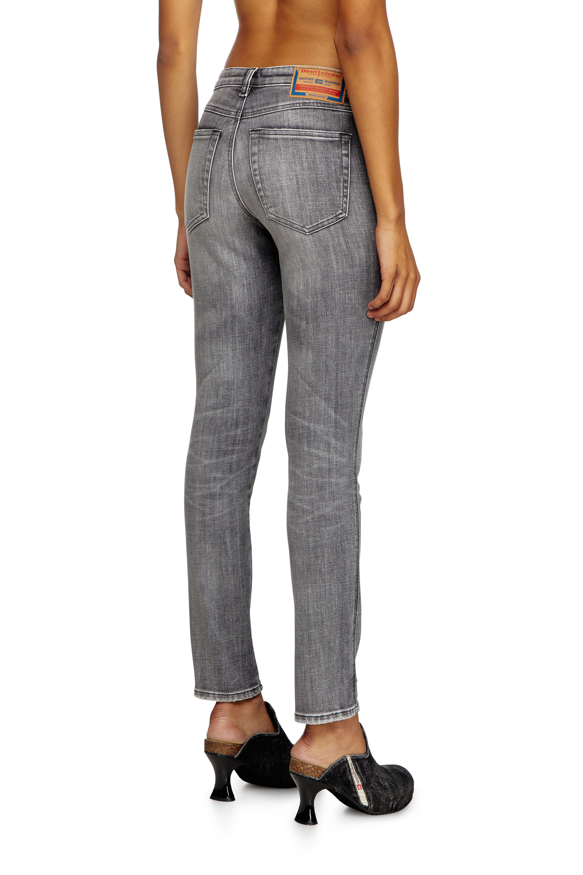 Diesel - Skinny Jeans 2015 Babhila 09J29 Donna, Grigio - Image 4