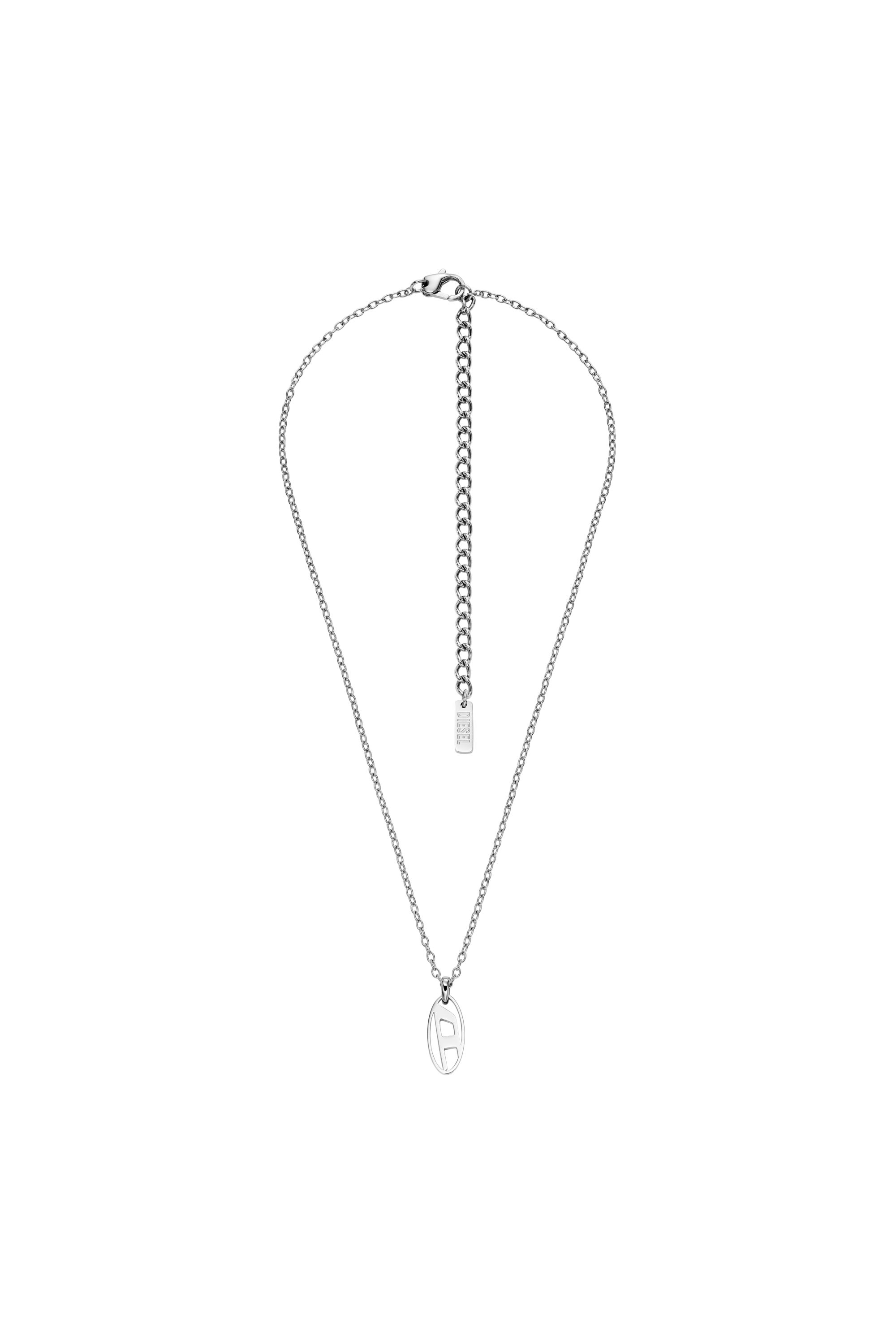 Diesel - DX1661040 JEWELLERY, Collana con pendente in acciaio inox Unisex in Argento - 1