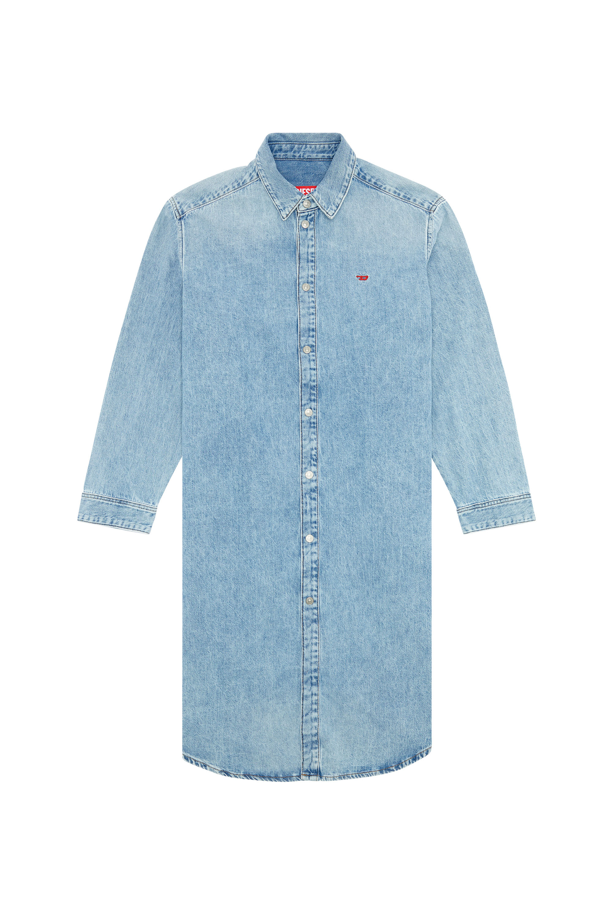 Diesel - DE-DALIS, Robe chemise en denim Femme in Bleu - 1