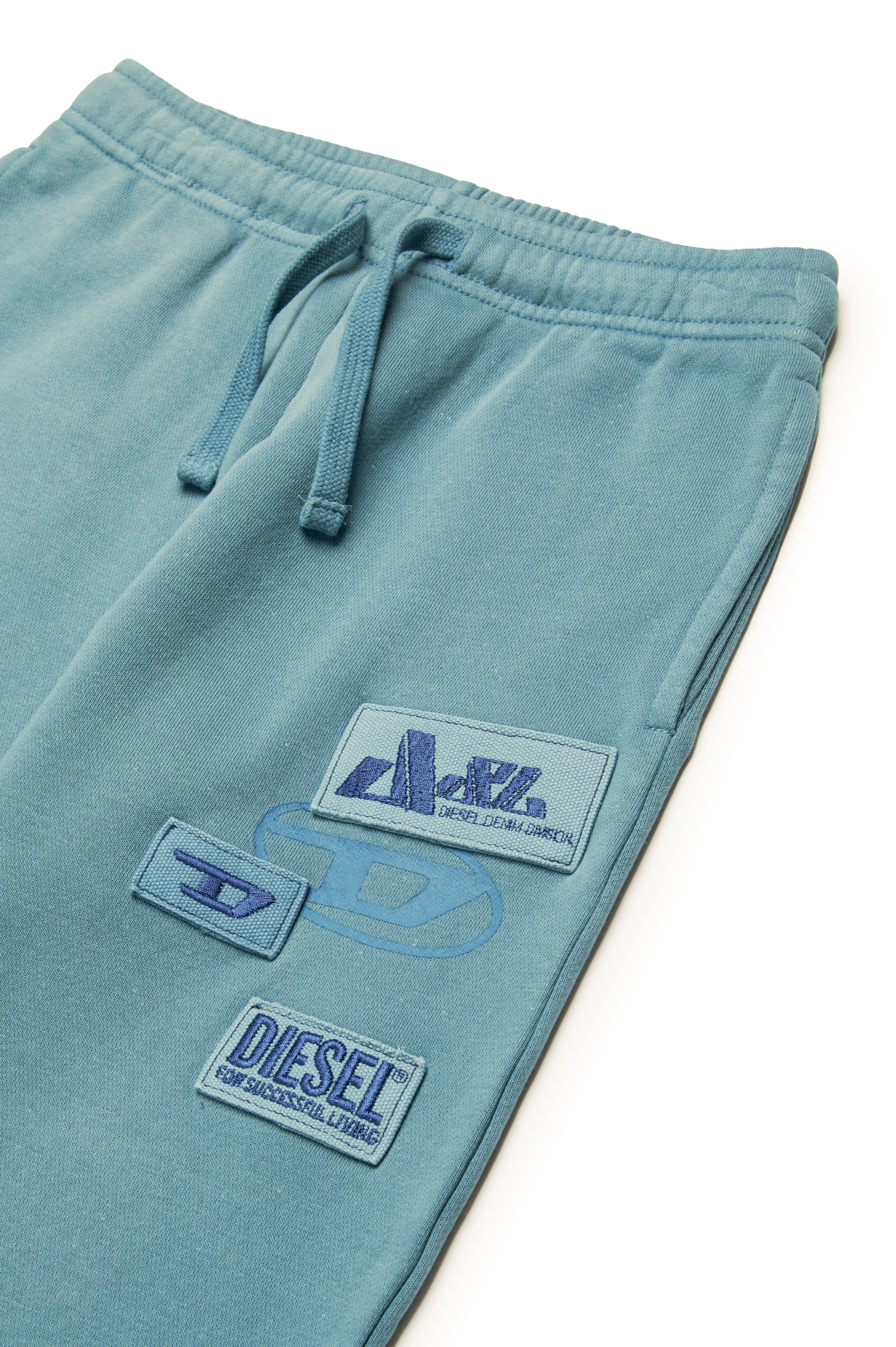 Diesel - PMACCY, Uomo Pantaloni tuta in jersey schiarito in Blu - Image 3