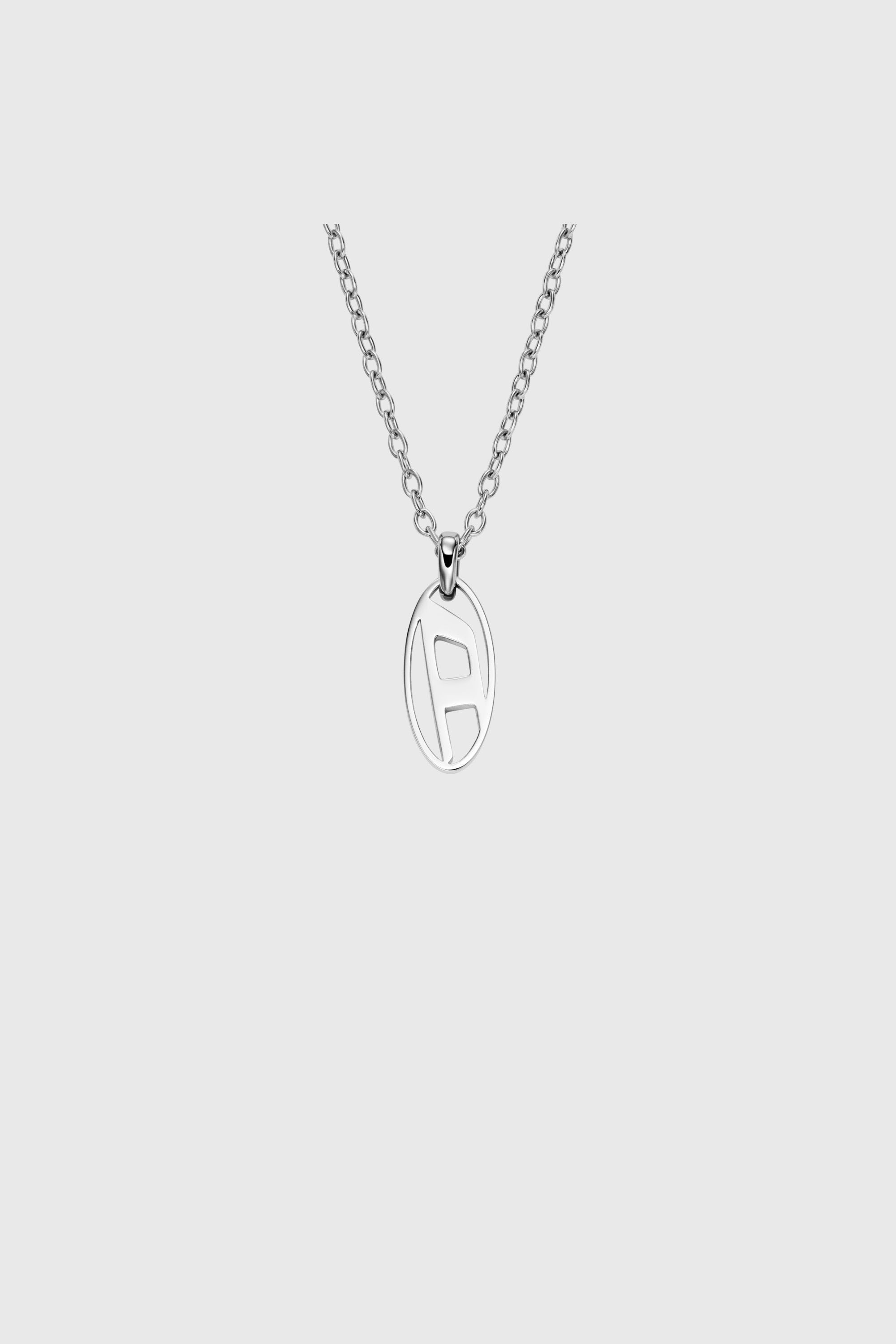 Diesel - DX1661040 JEWELLERY, Collier pendentif en acier inoxydable Mixte in Gris argent&eacute; - 2