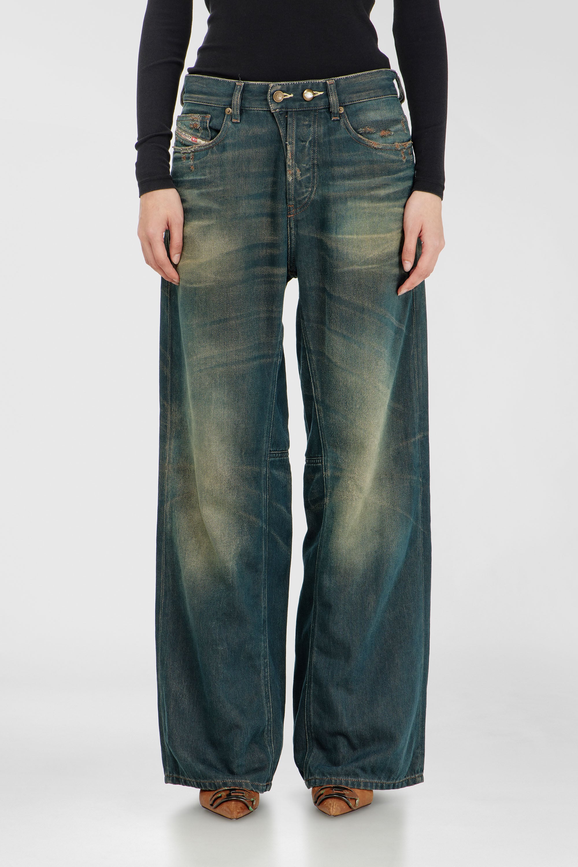 Diesel - Relaxed Jeans 1996 D-Sire 09P85 Donna, Blu Scuro - Image 1