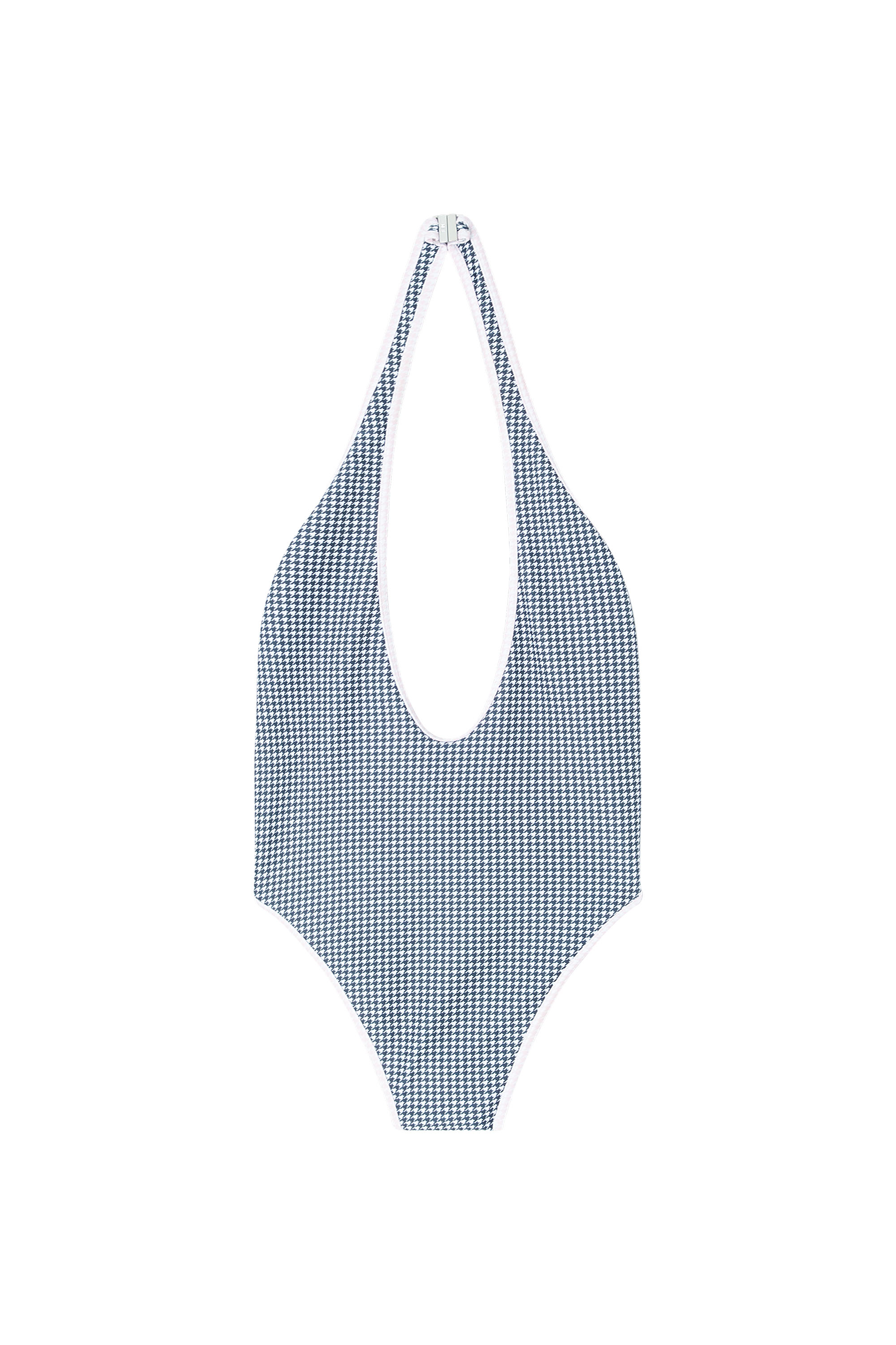 Diesel - ALLIE-D-CORE, Damen Badeanzug mit Hahnentritt-Muster in Grau - 2
