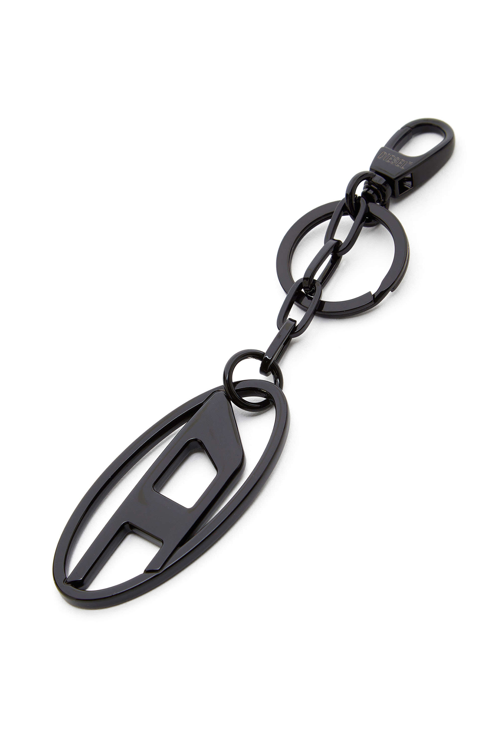 Diesel - HOLY-C, Portachiavi in metallo con placca logo Unisex in Nero - 2
