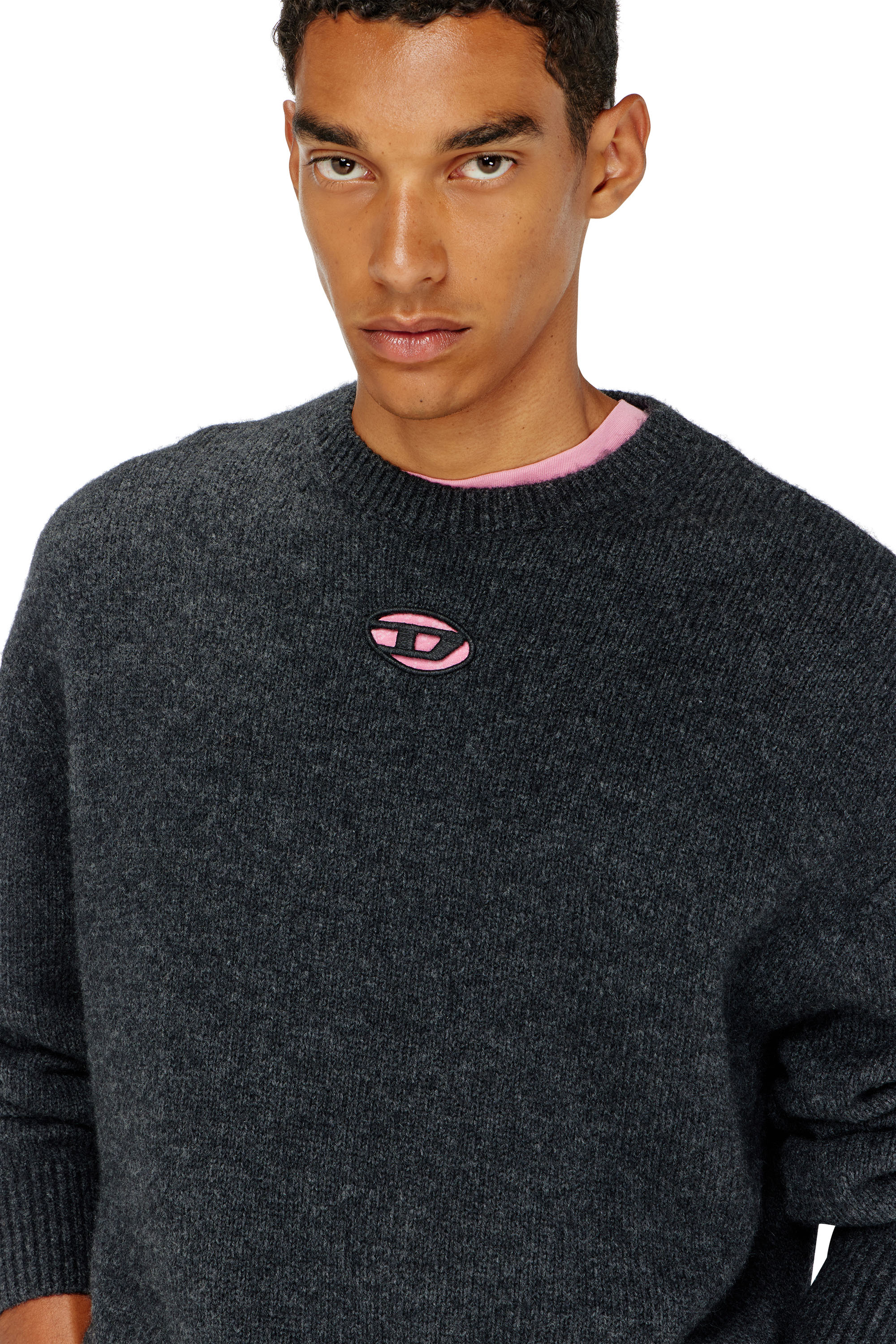 Diesel - K-AREESO, Herren Pullover aus Woll- und Alpakamischung in Schwarz - 5