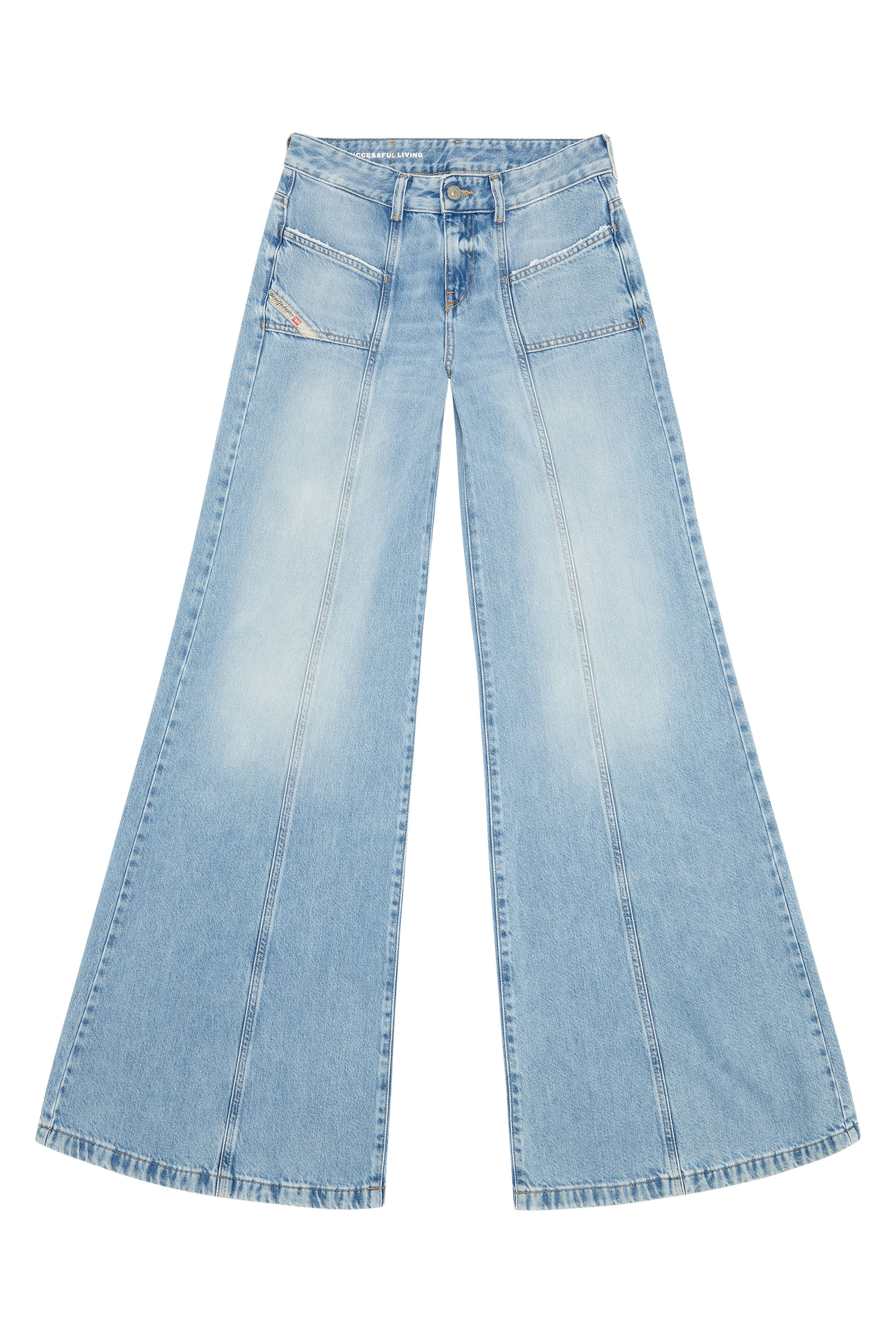 Diesel - Bootcut and Flare Jeans D-Akii 09J88, Bleu Clair - Image 3